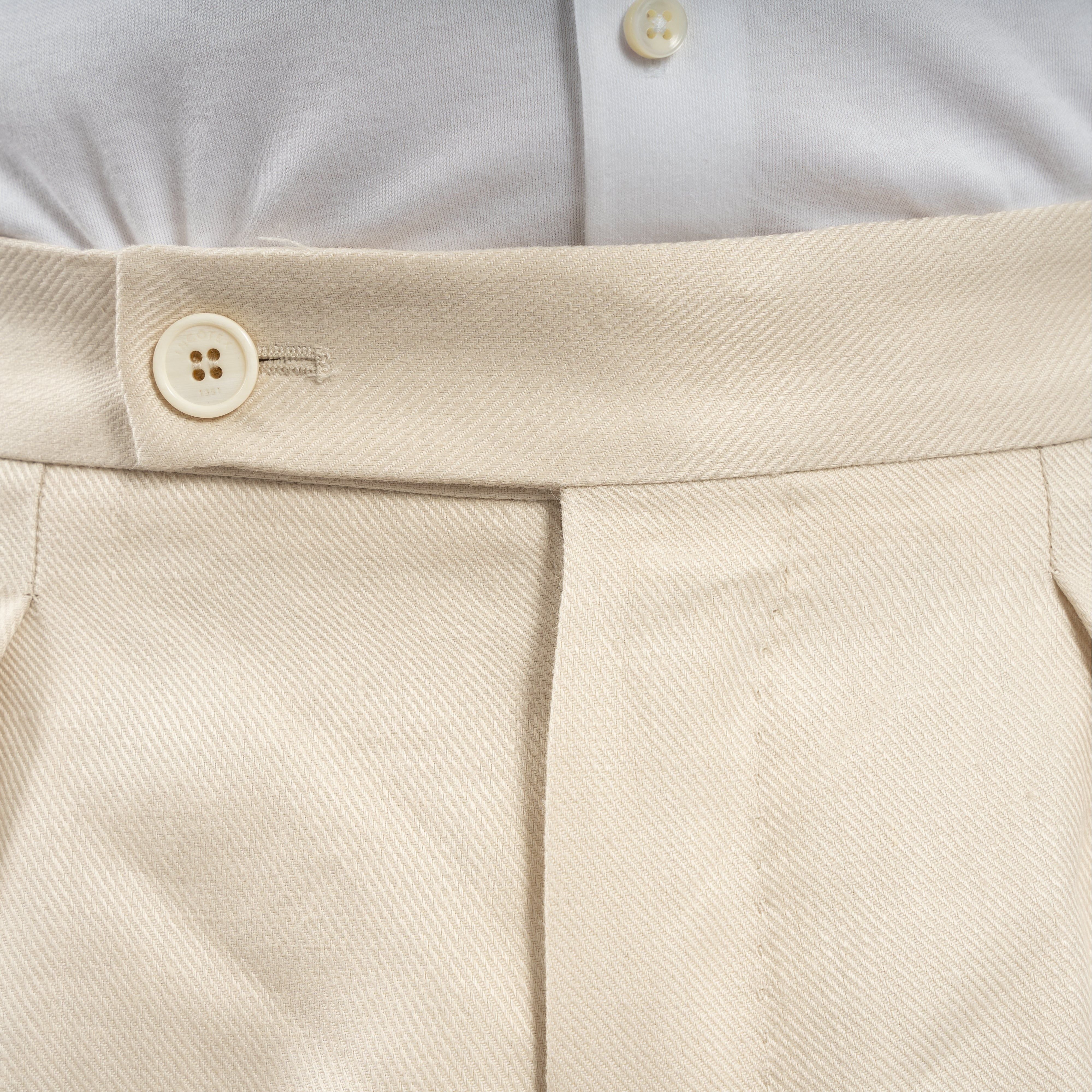 Incotex Linnen Chino Creme | Pattern 54