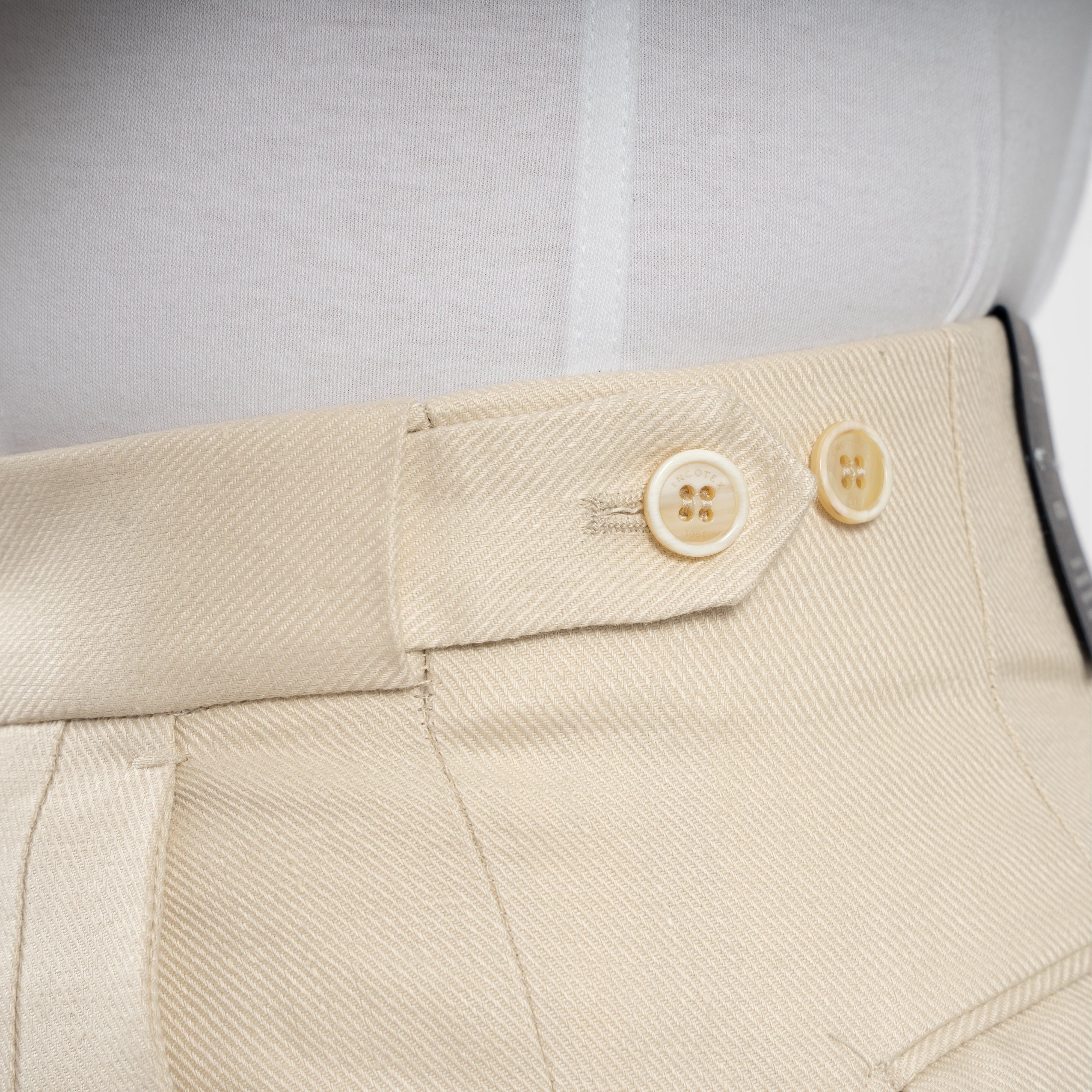 Incotex Linnen Chino Creme | Pattern 54
