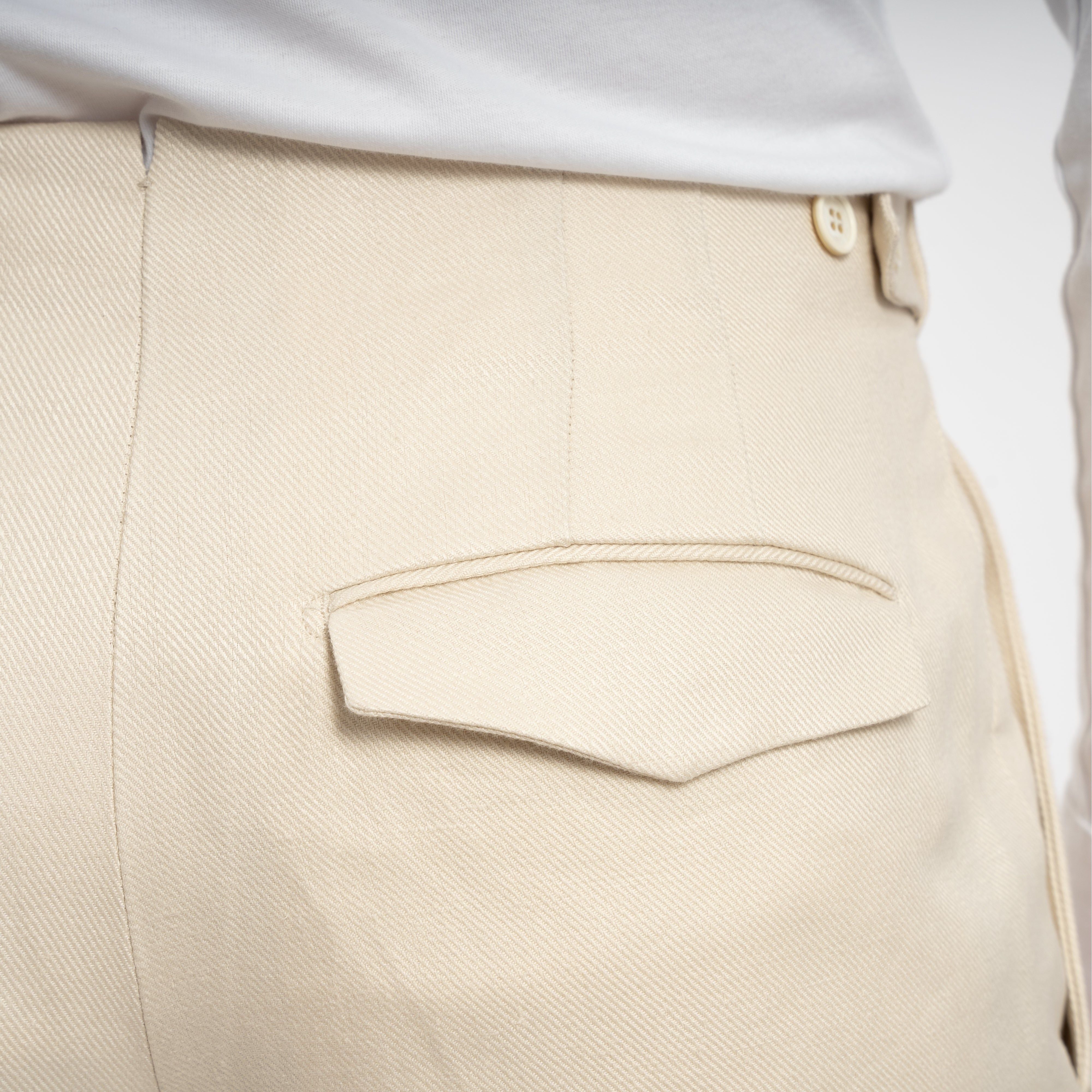 Incotex Linnen Chino Creme | Pattern 54