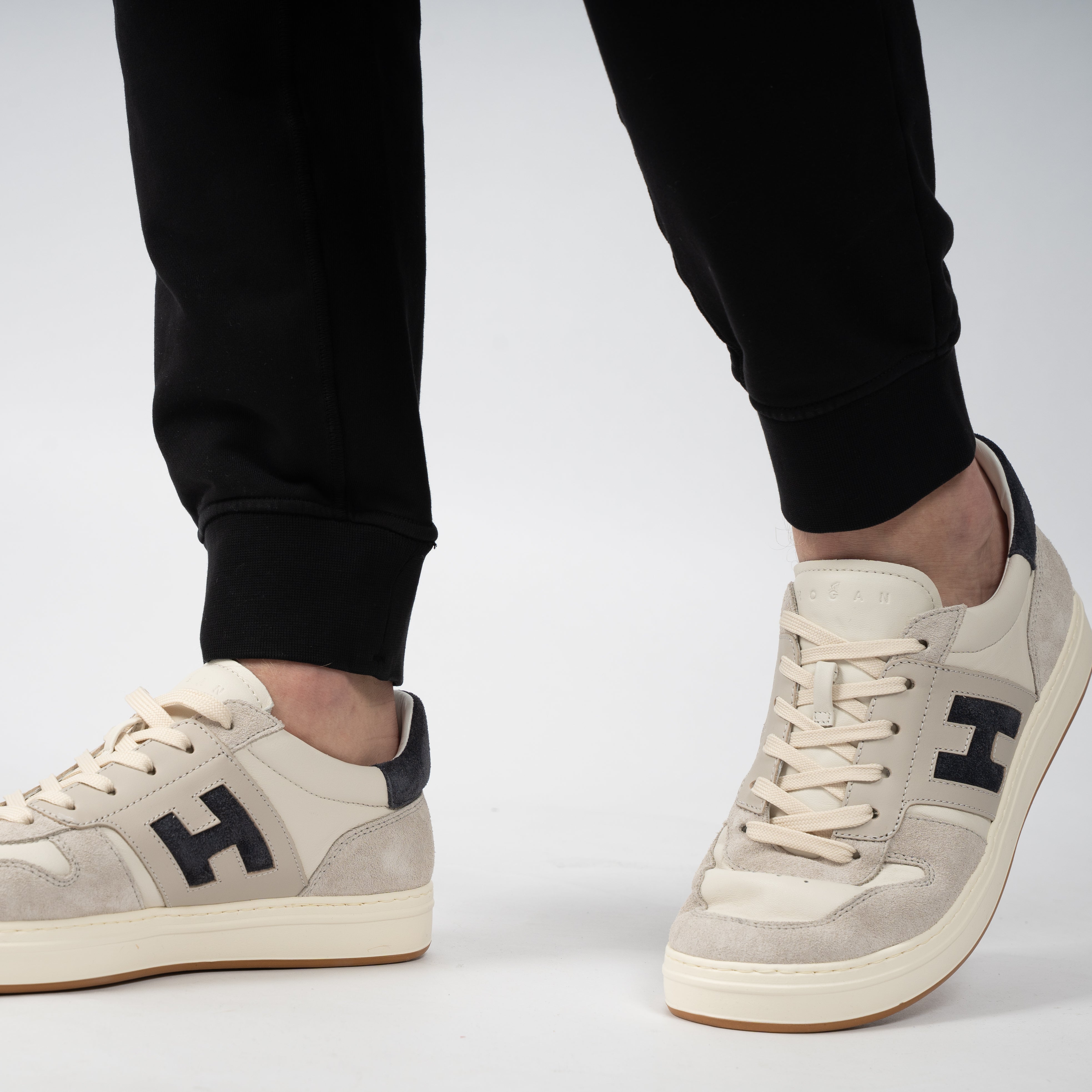 Stone Island Joggingbroek Zwart | Cotton Fleece