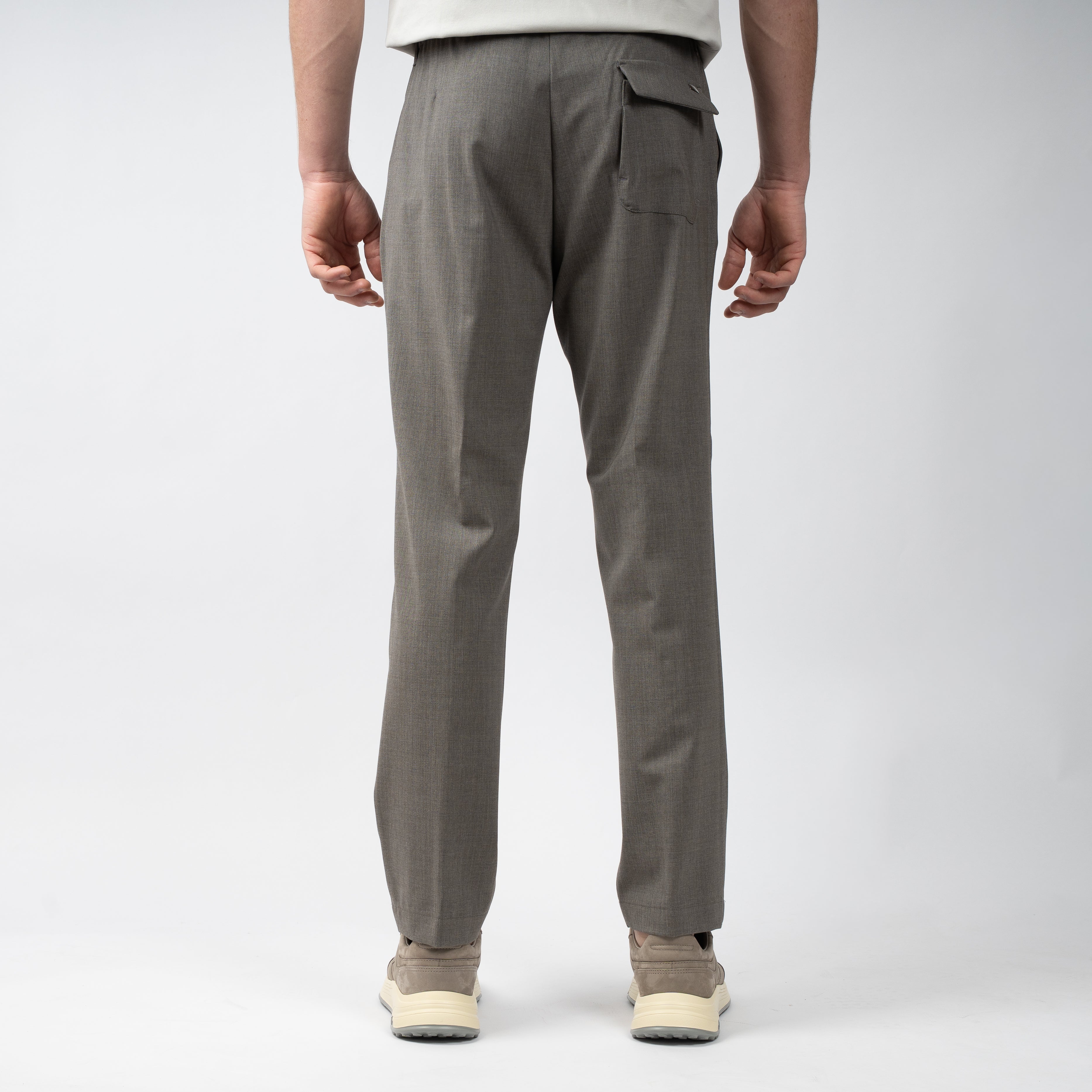 Herno Pantalon Beige | Bi-Stretch Wool