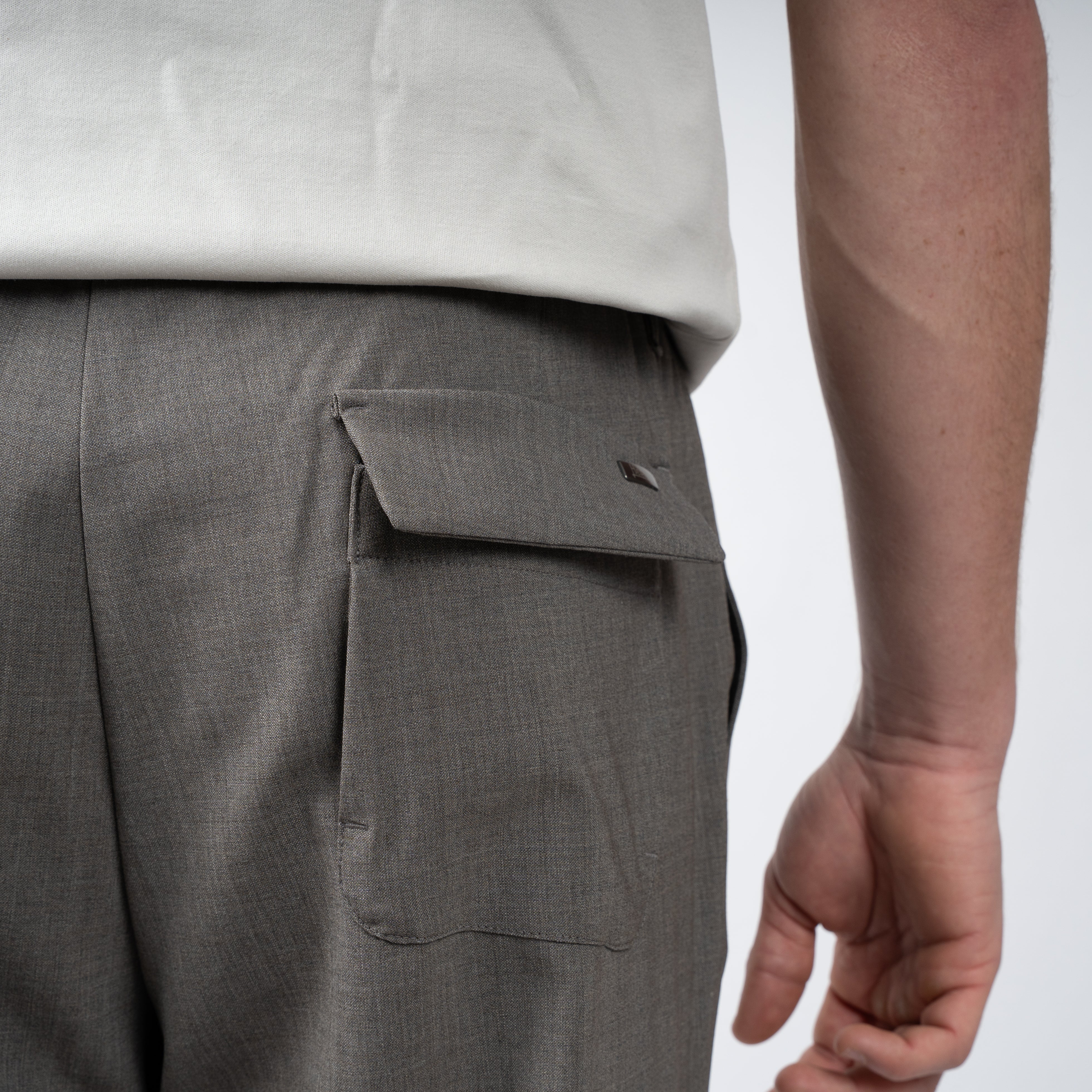 Herno Pantalon Beige | Bi-Stretch Wool