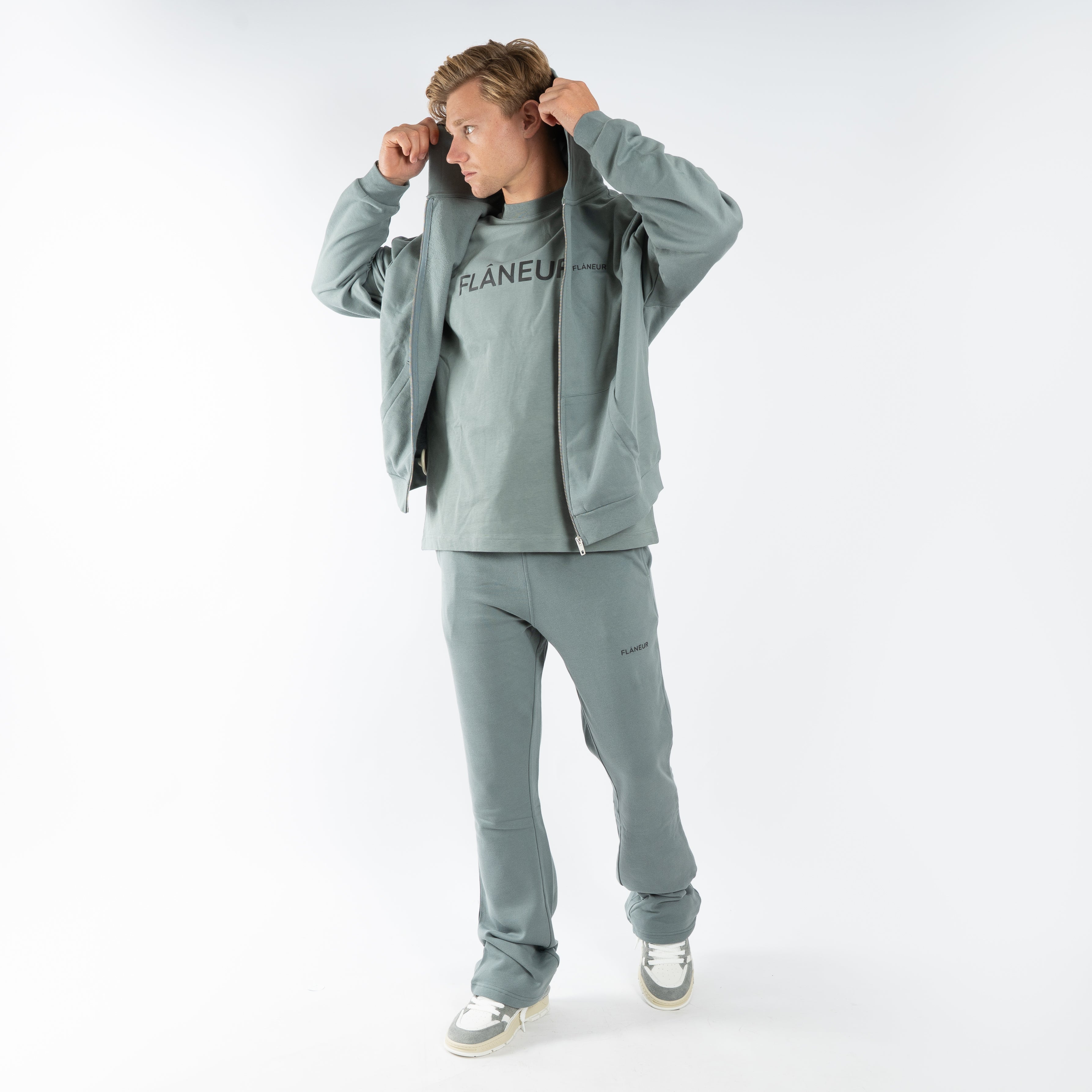 Flaneur Joggingbroek Groen | Logo Sweatpants