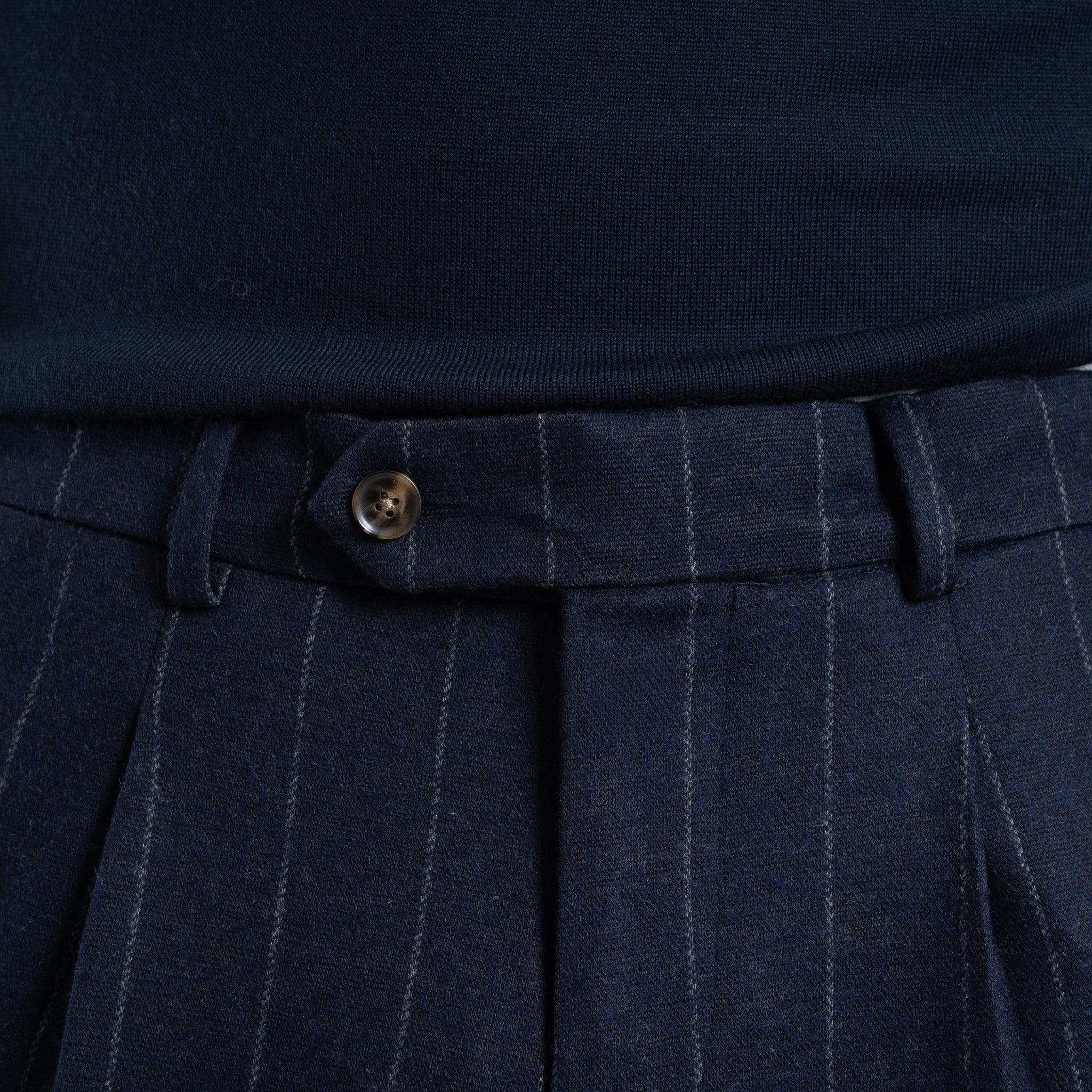 SEVEN DIALS Pantalon Donkerblauw Krijtstreep | Murdo