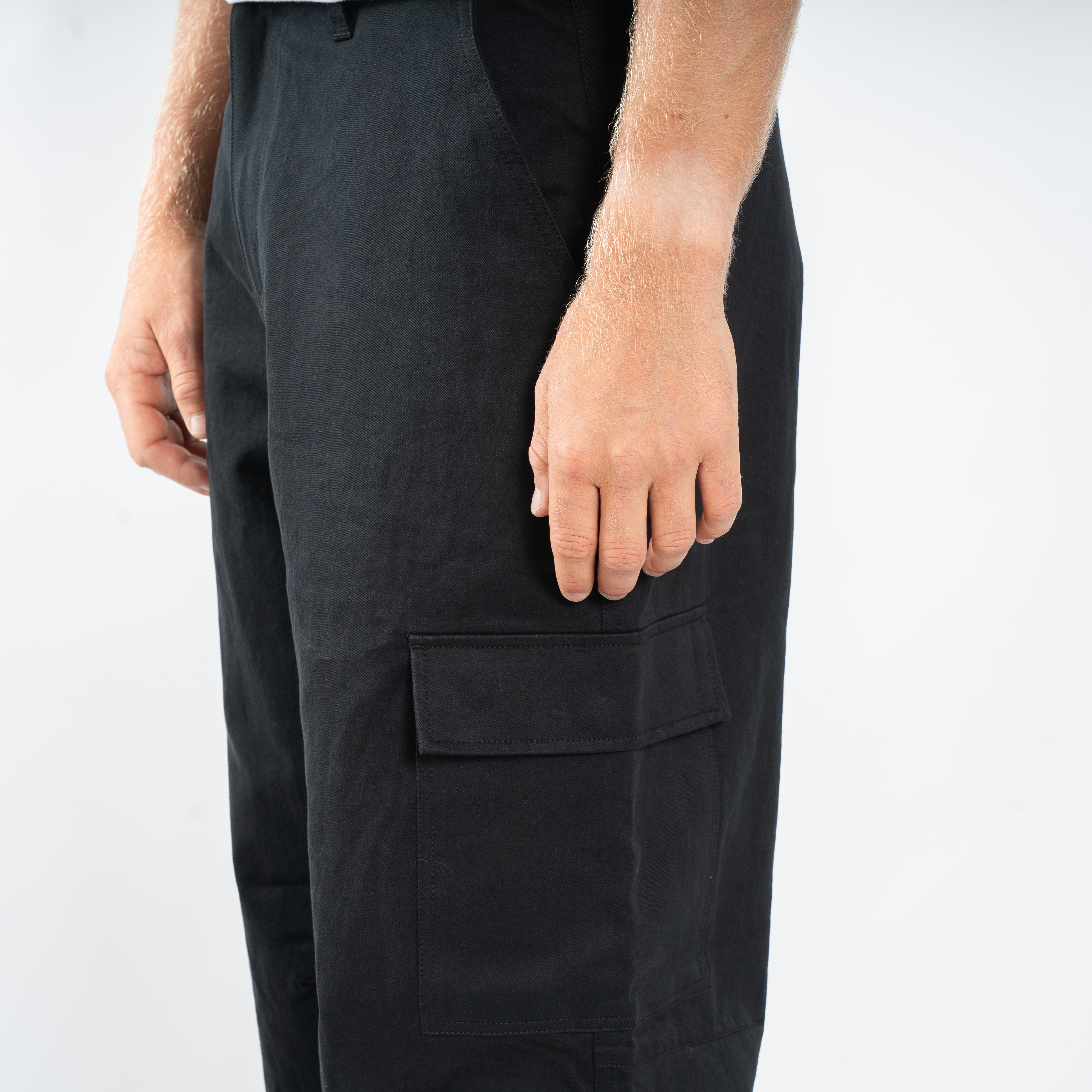 Olaf Cargobroek Zwart | Relaxed Cargo Pant