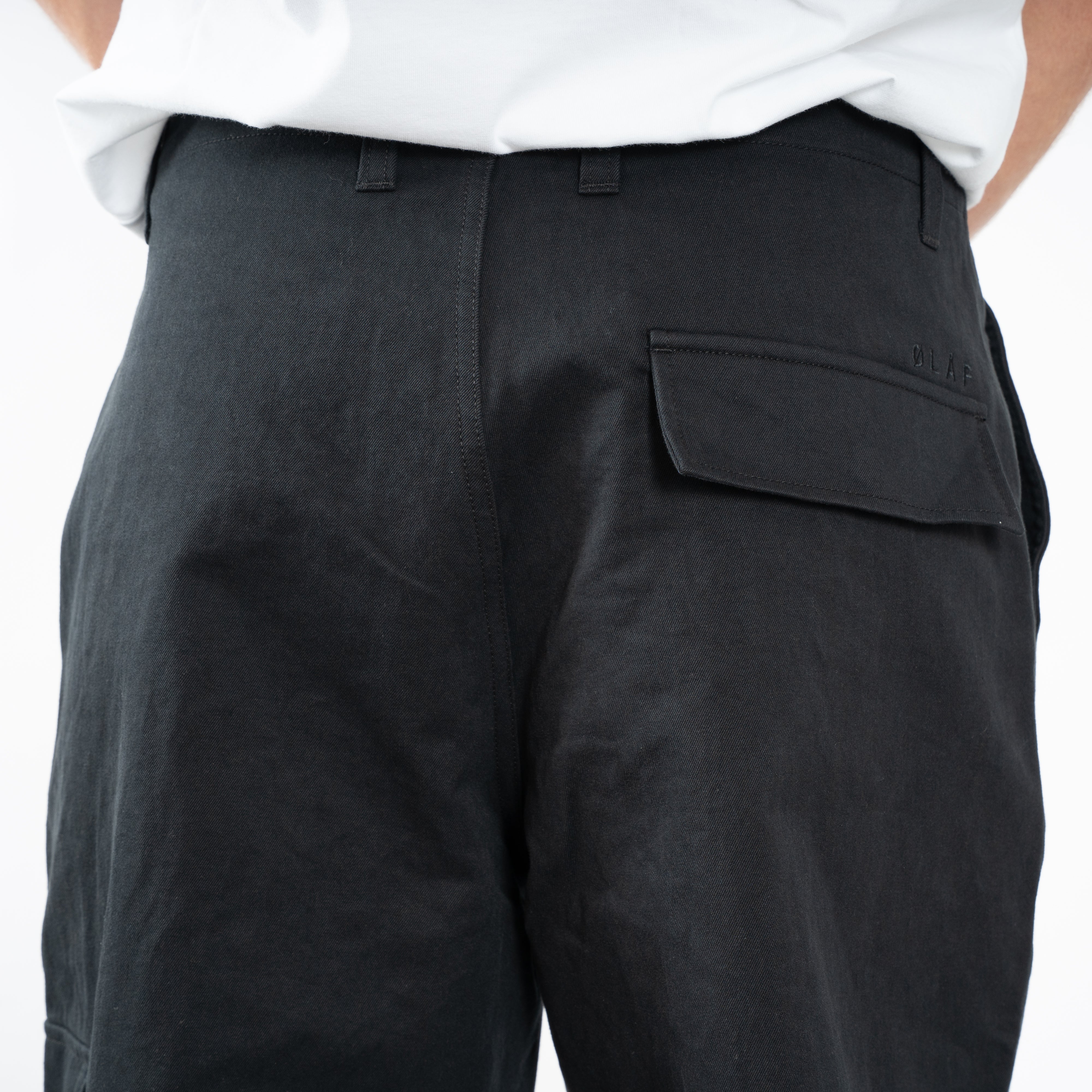 Olaf Cargobroek Zwart | Relaxed Cargo Pant