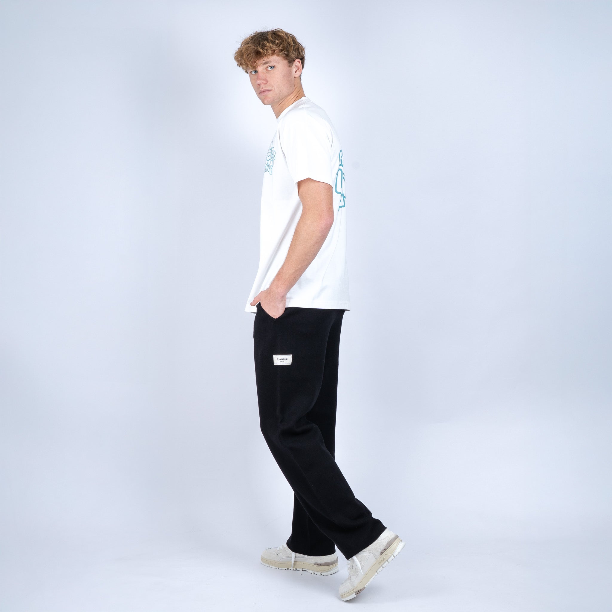 Flaneur Pantalon Zwart | Atelier Knit Trousers