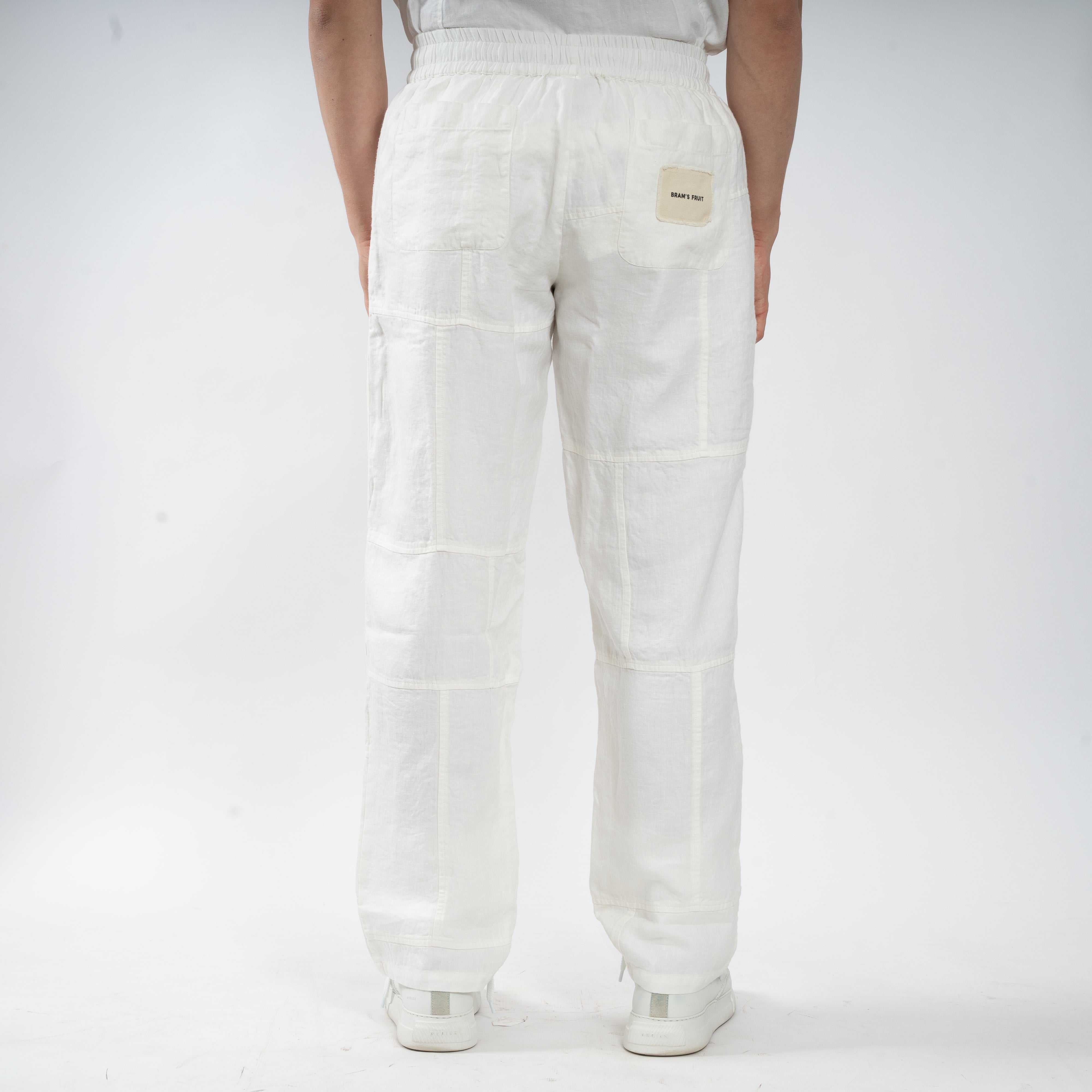 Bram's Fruit Linnen Broek Wit | LINEN REPAIR TROUSERS