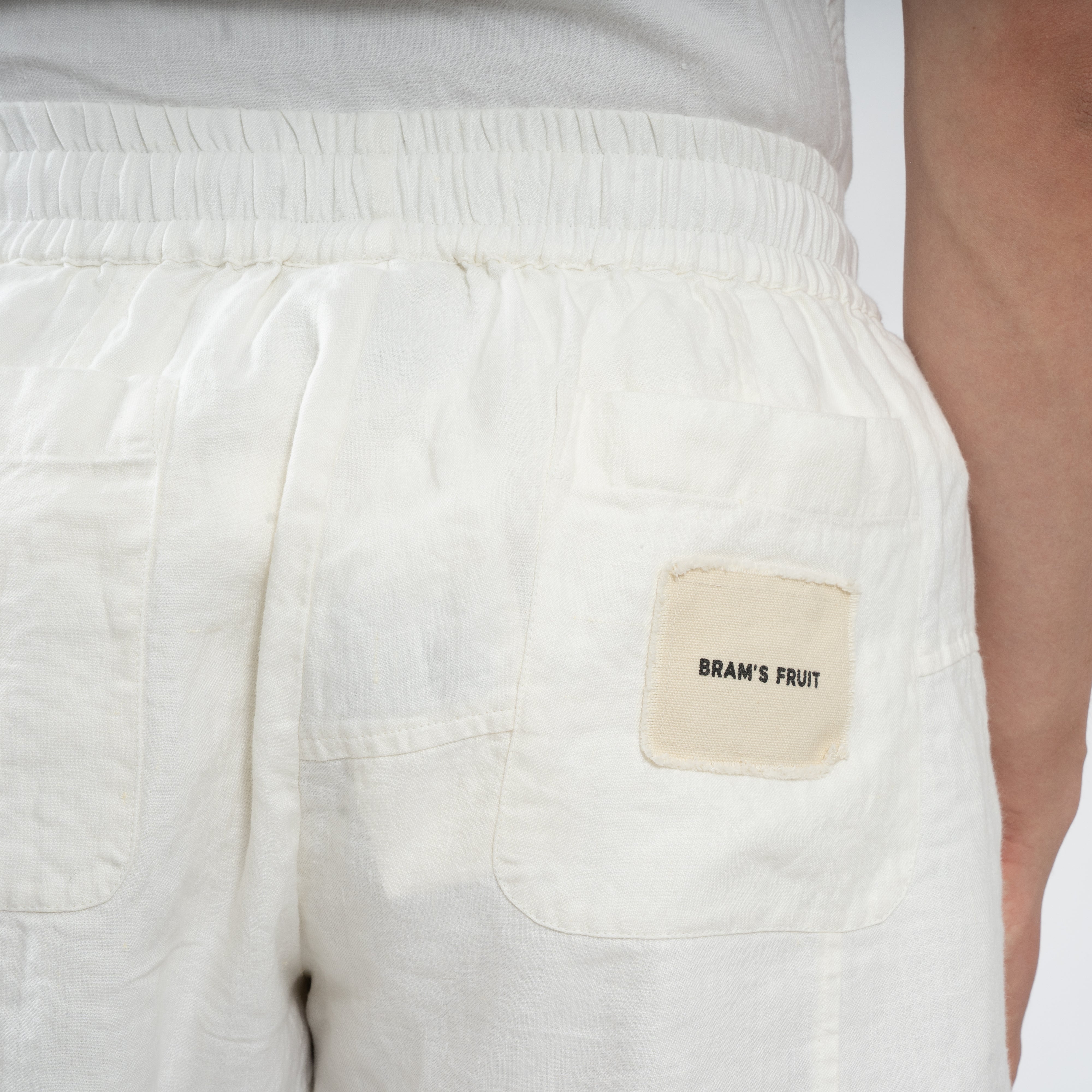 Bram's Fruit Linnen Broek Wit | LINEN REPAIR TROUSERS