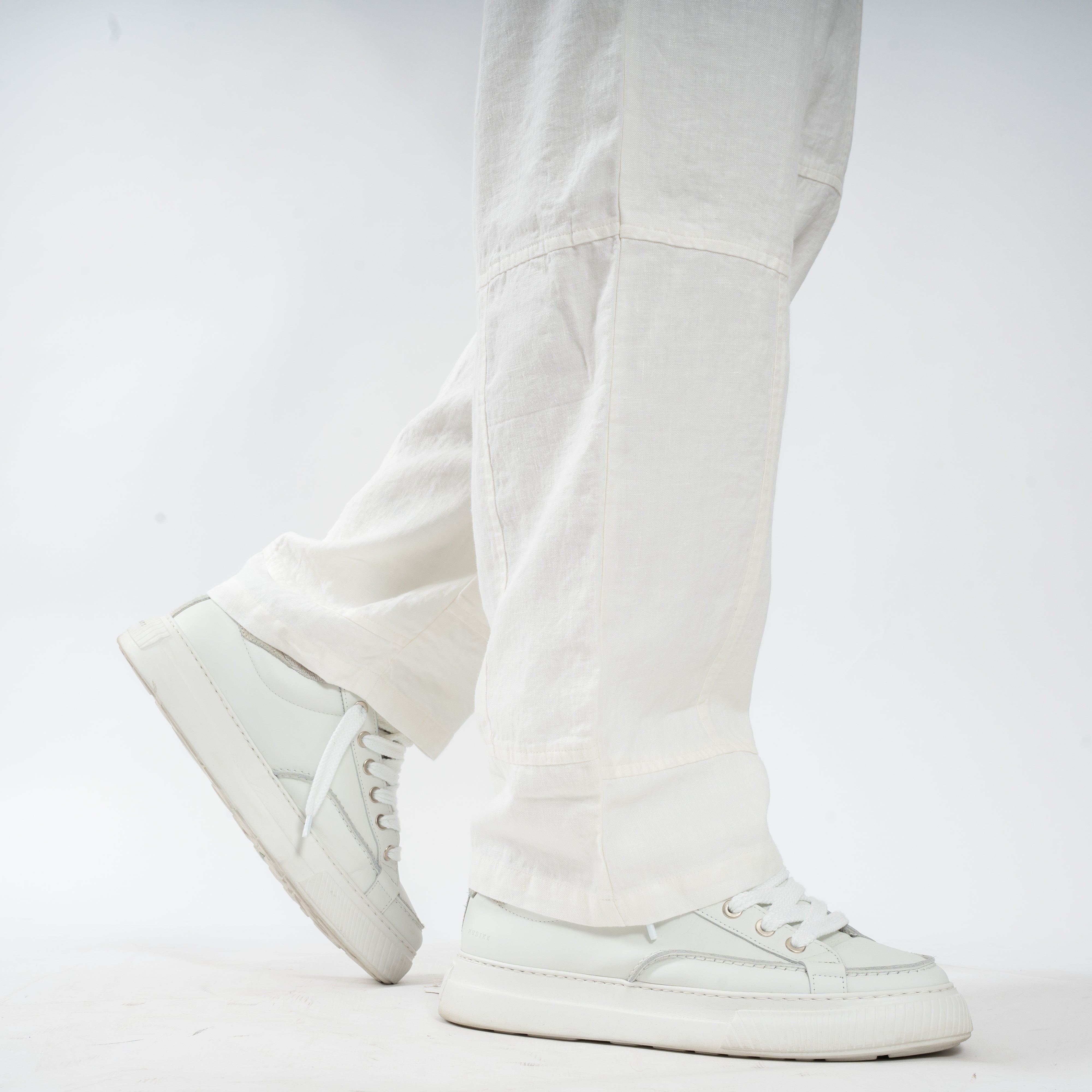 Bram's Fruit Linnen Broek Wit | LINEN REPAIR TROUSERS