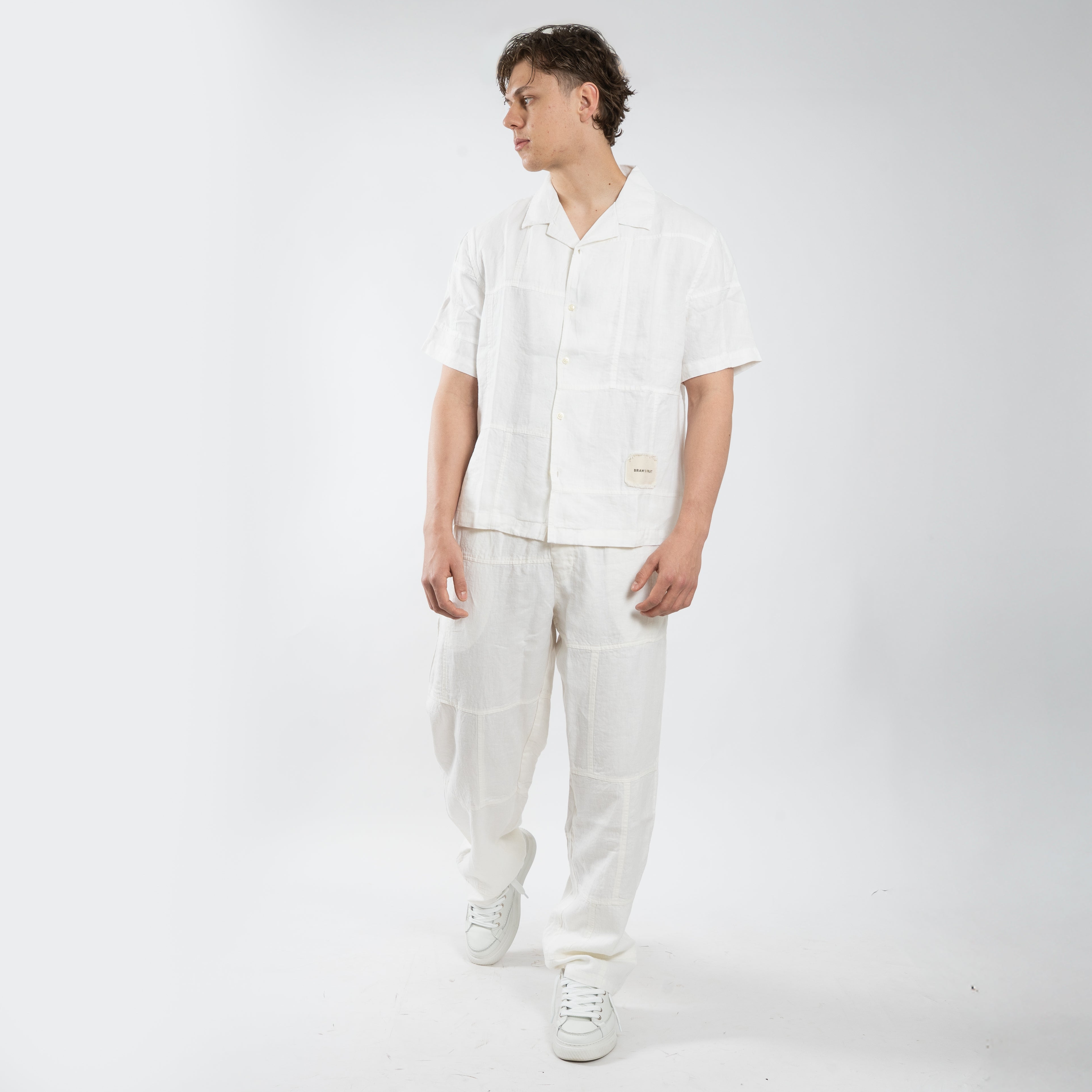 Bram's Fruit Linnen Broek Wit | LINEN REPAIR TROUSERS