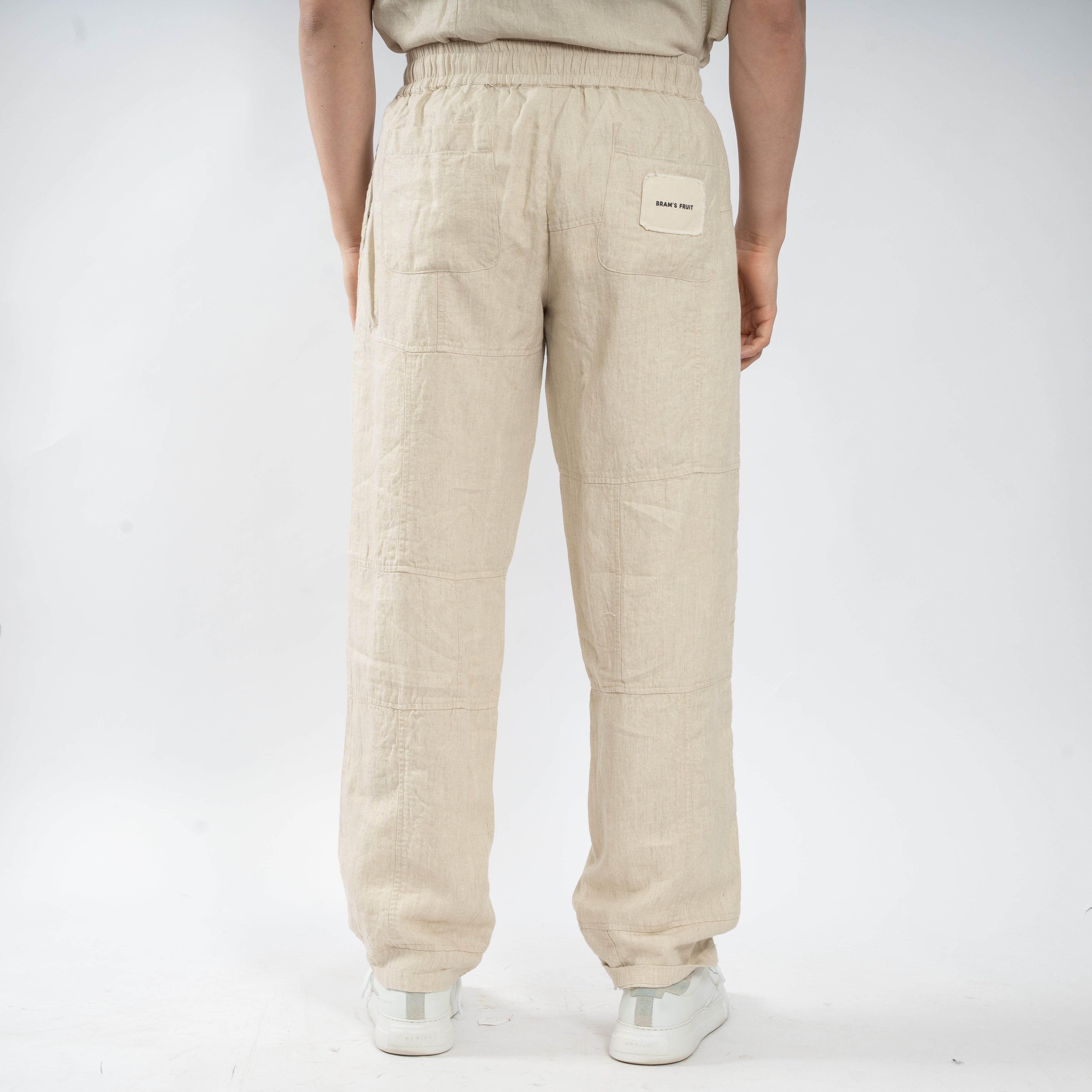 Bram's Fruit Linnen Broek Beige | Linnen Repair Trousers