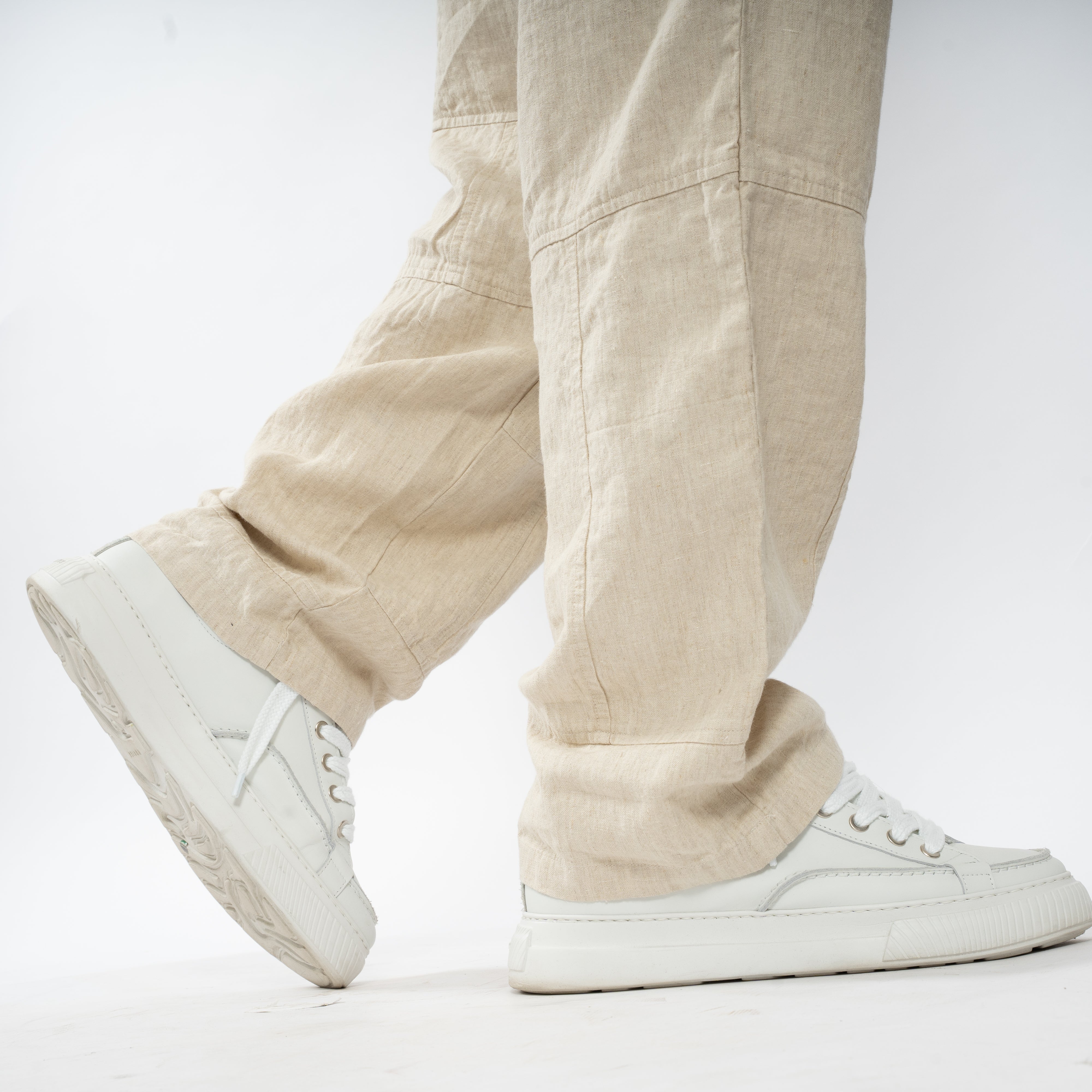 Bram's Fruit Linnen Broek Beige | Linnen Repair Trousers