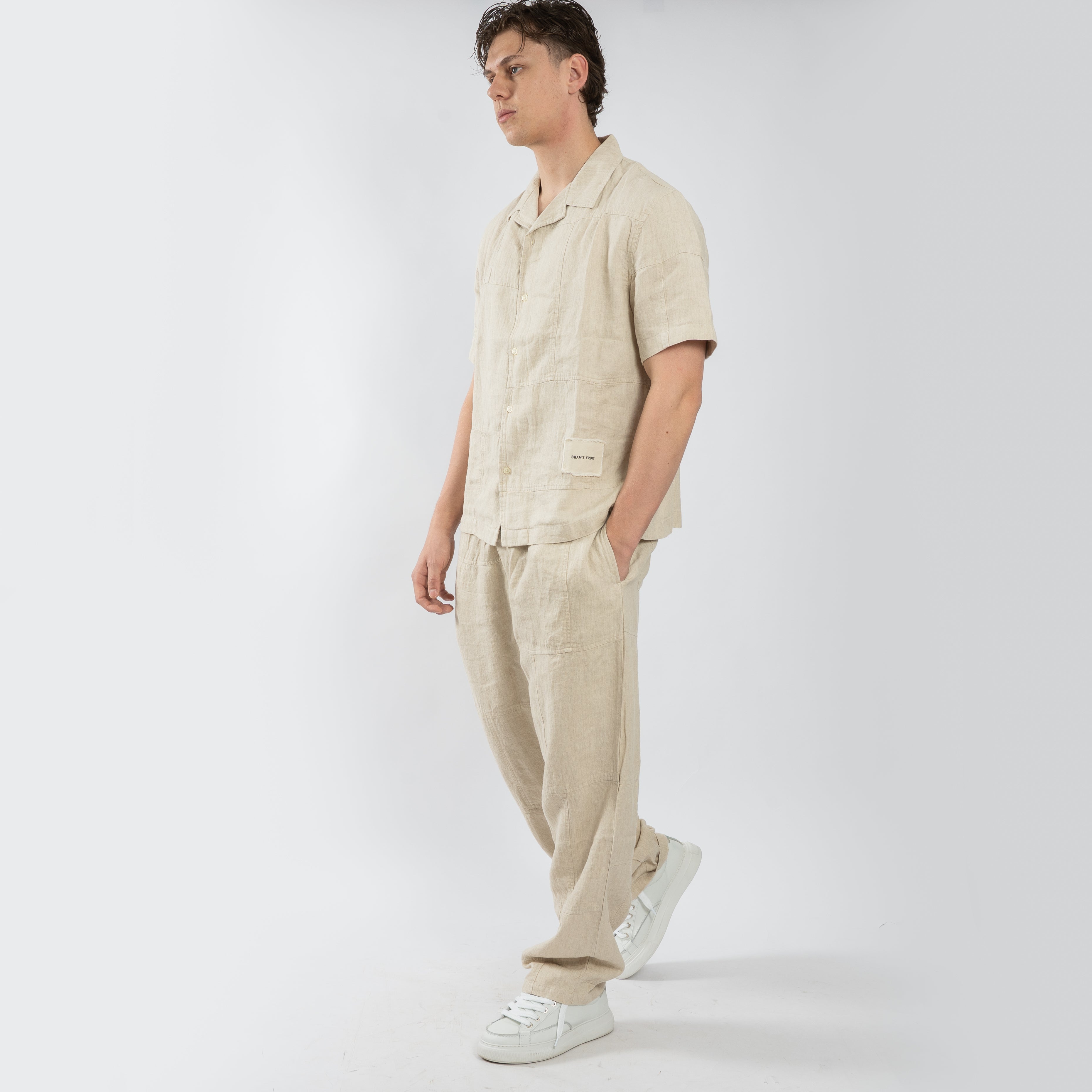 Bram's Fruit Linnen Broek Beige | Linnen Repair Trousers