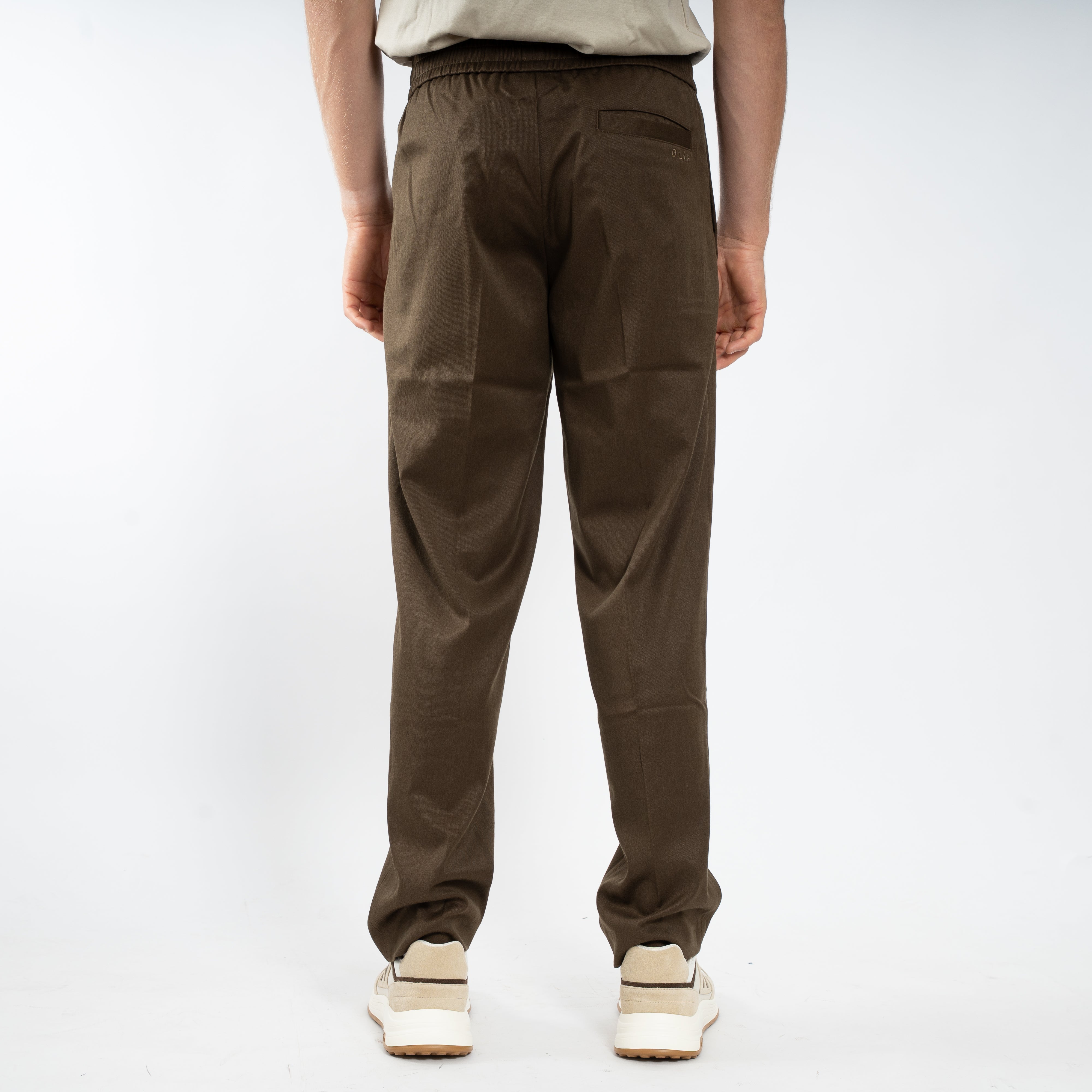Olaf Pantalon Bruin | Slim Elasticated Pants