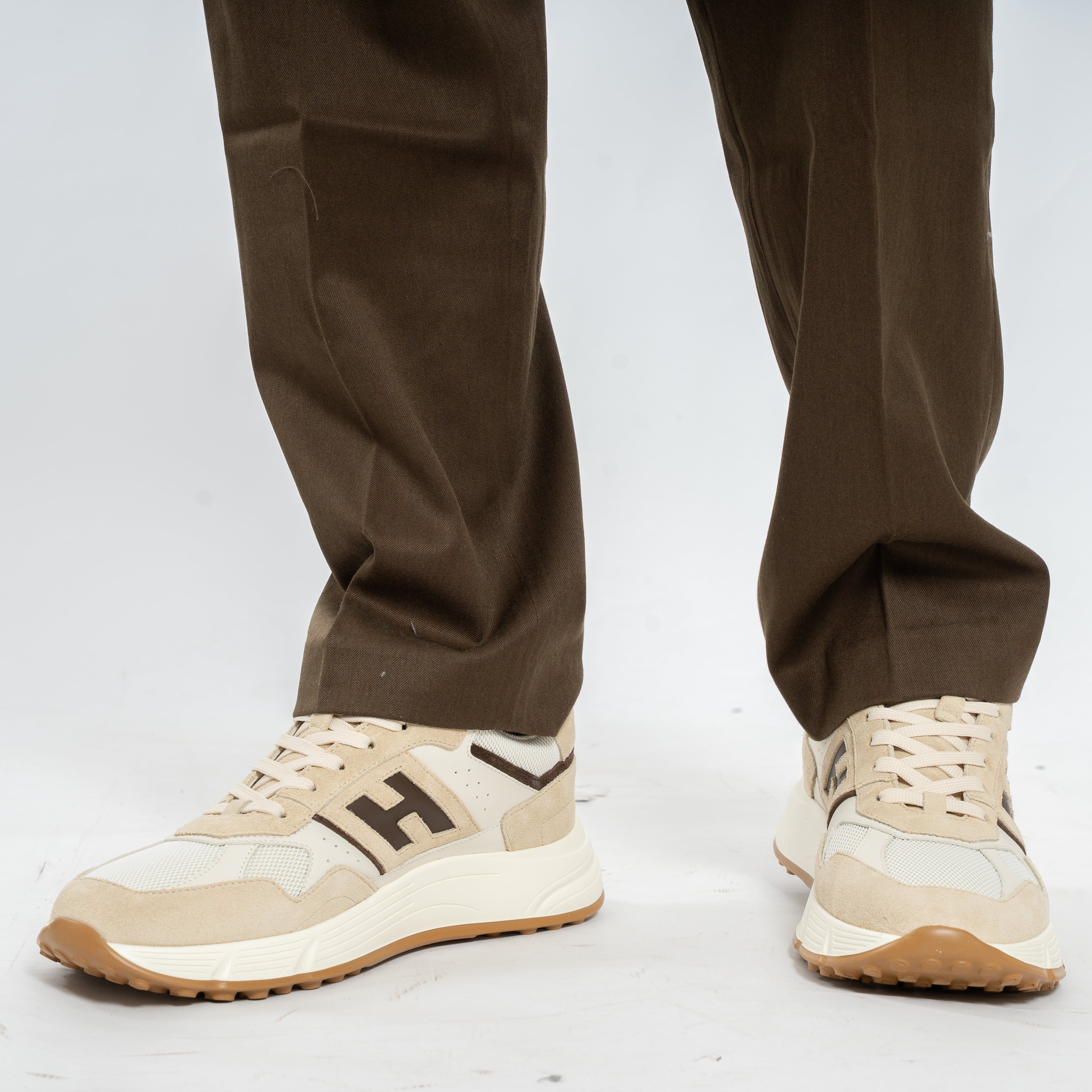 Olaf Pantalon Bruin | Slim Elasticated Pants