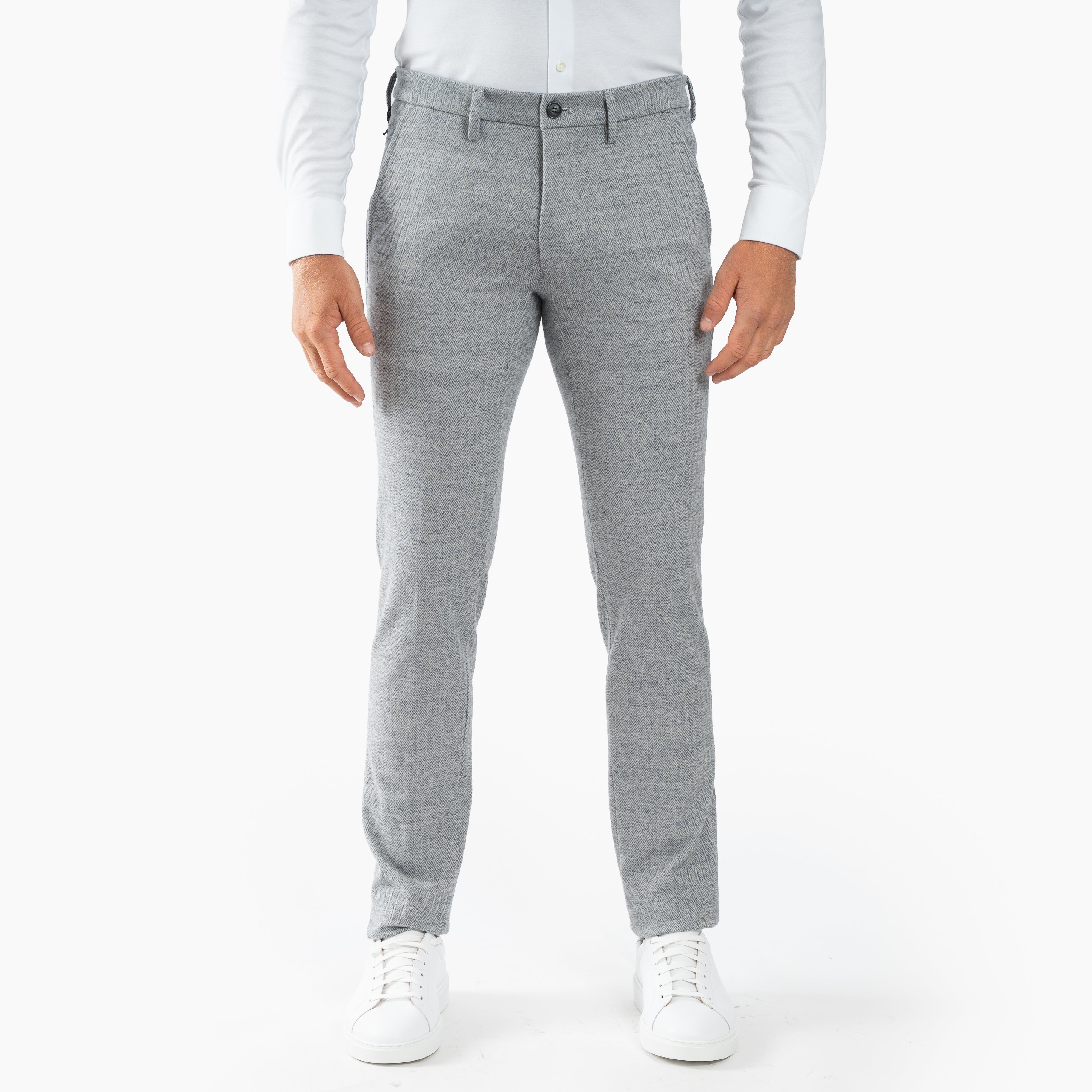 Mason's Chino Lichtgrijs Visgraat | Torino Jog