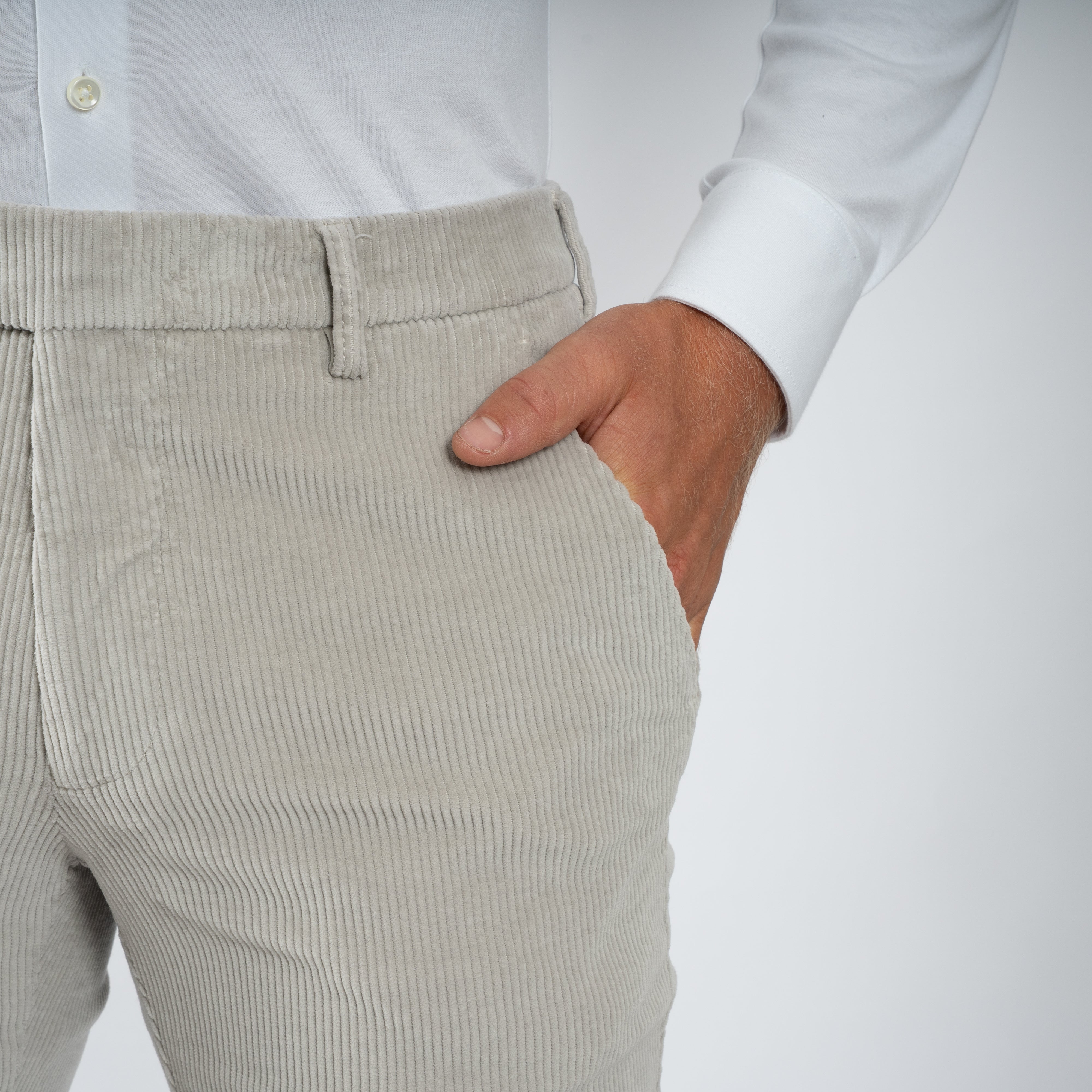 Berwich Chino Corduroy Grijs | Morello