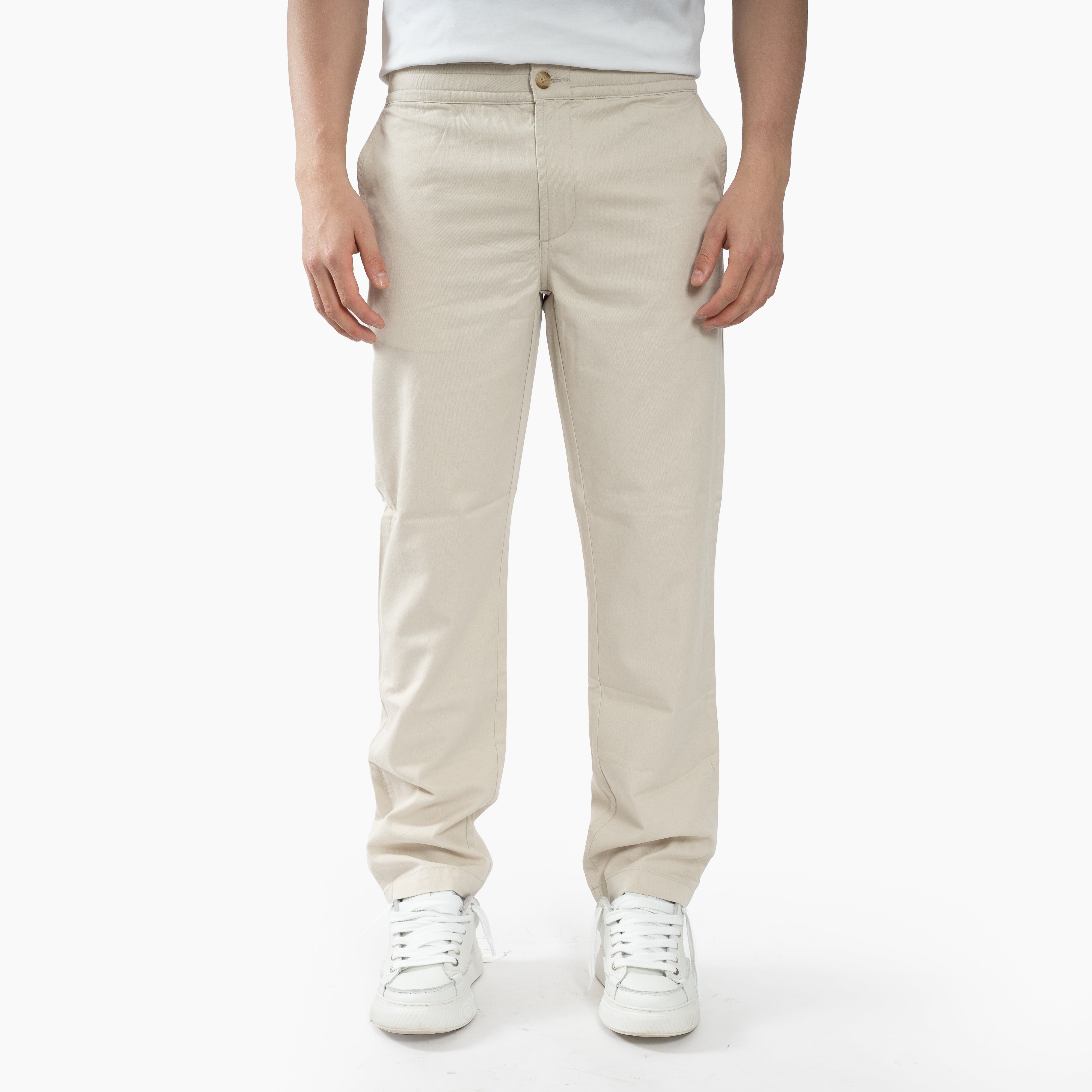 Denham Chino Lichtgrijs | Luca Pant Straight Fit