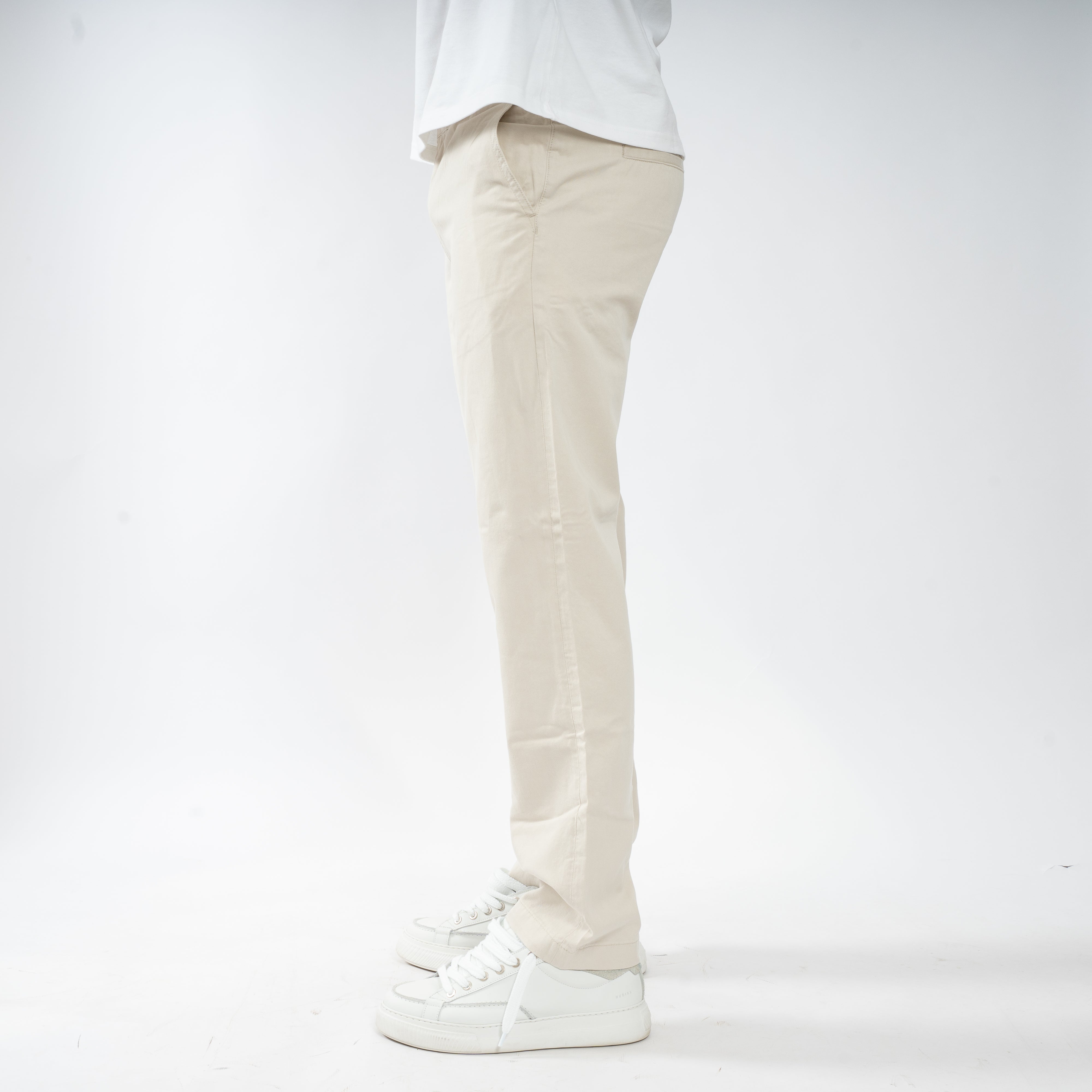 Denham Chino Lichtgrijs | Luca Pant Straight Fit