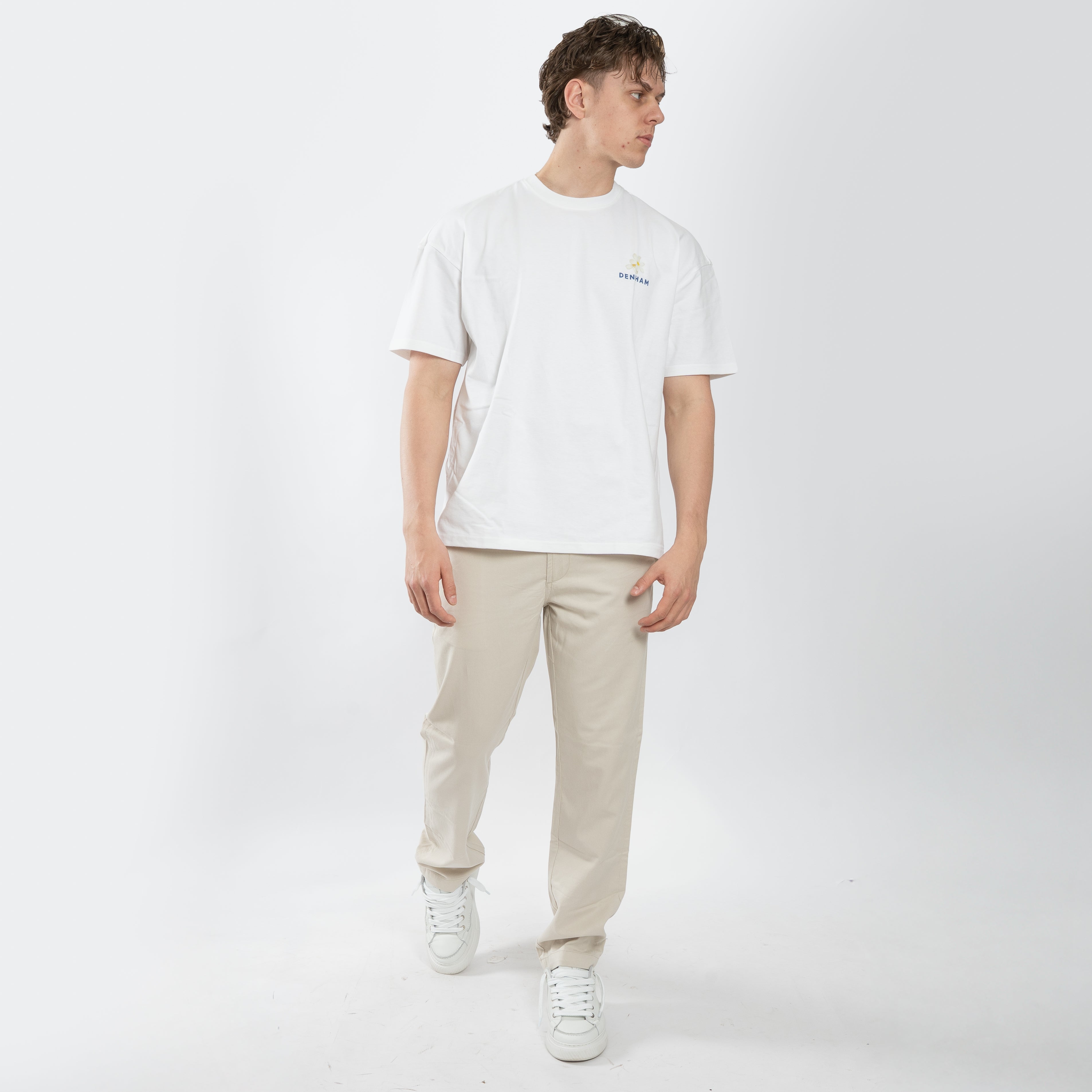 Denham Chino Lichtgrijs | Luca Pant Straight Fit