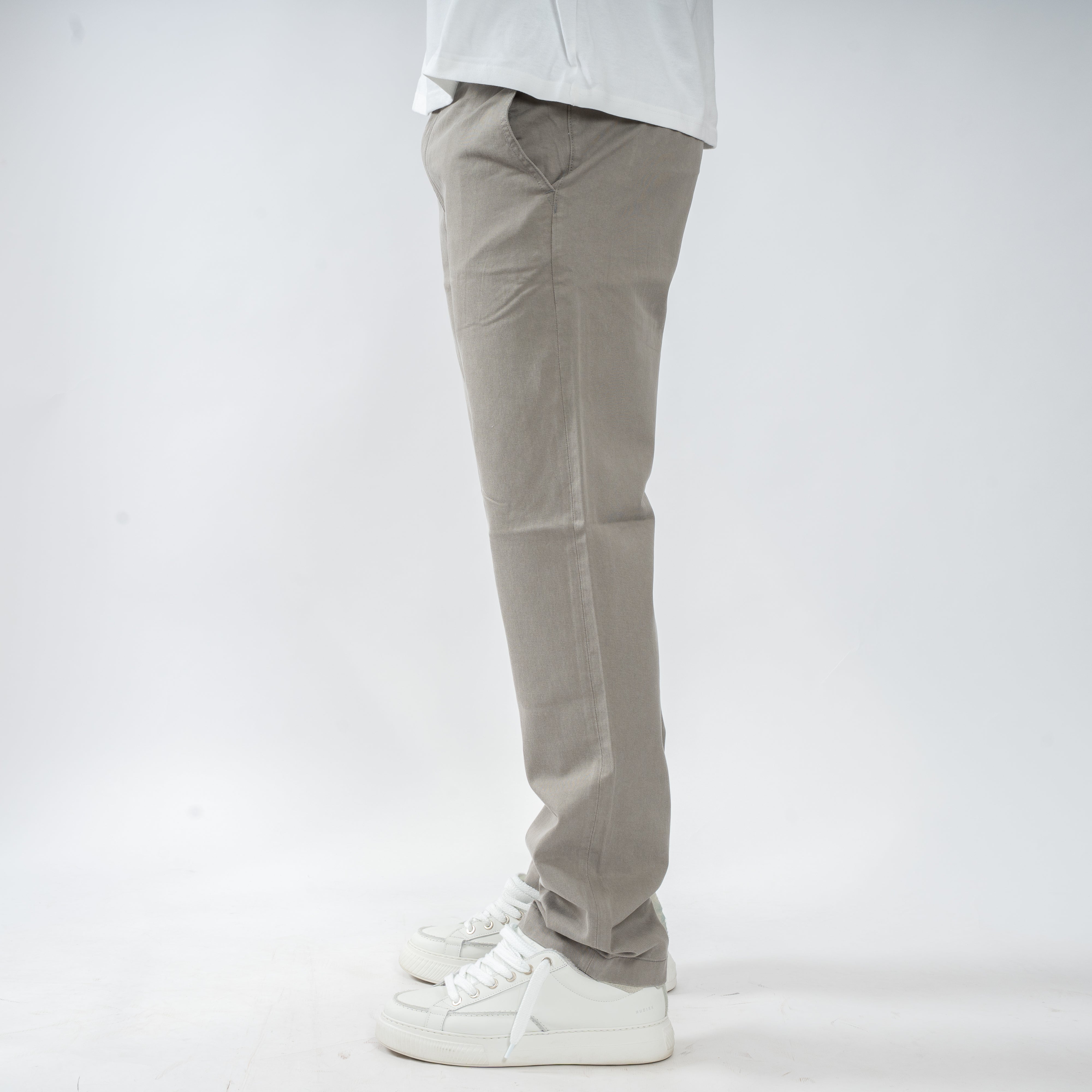 Denham Chino Grijs | Luca Pant Straight Fit
