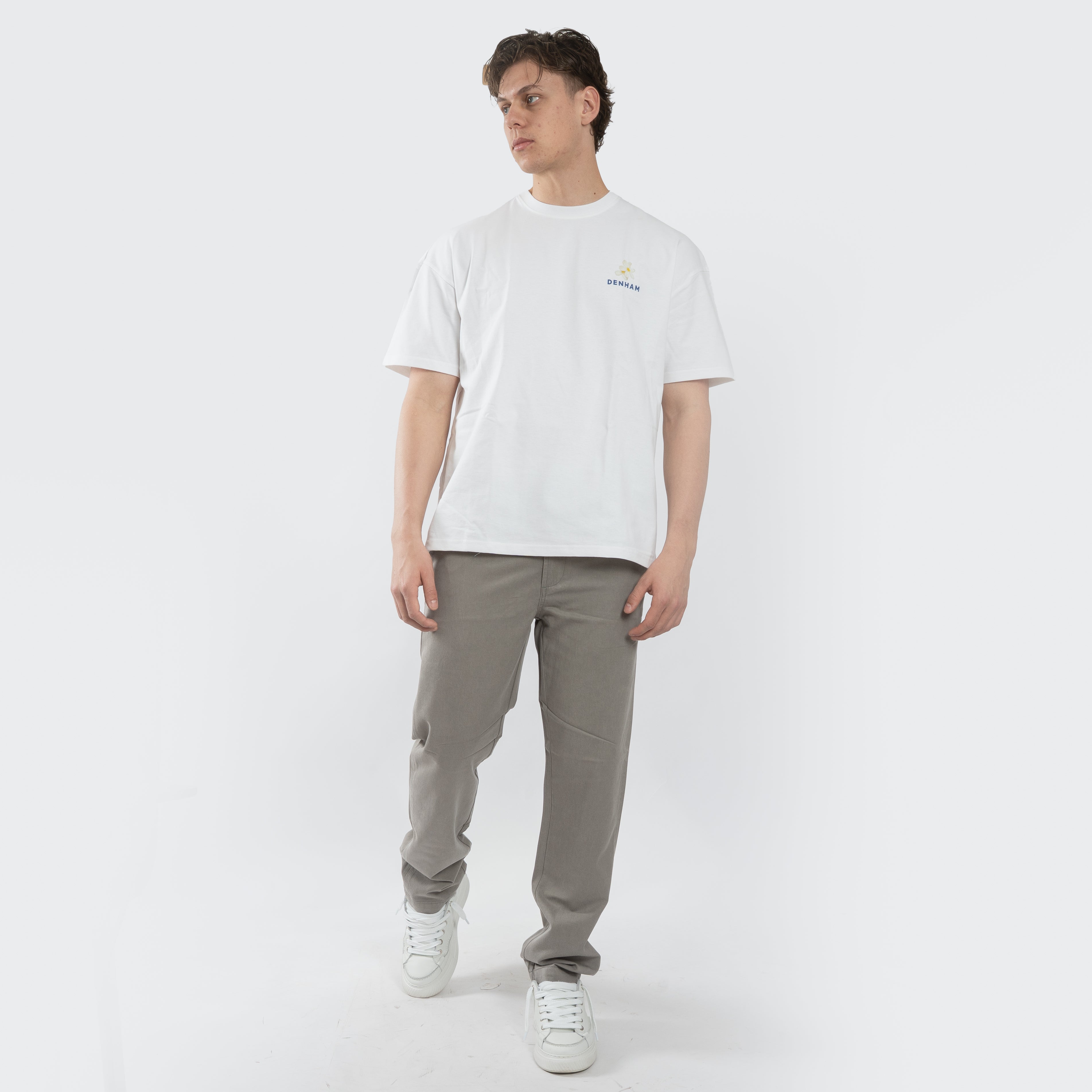 Denham Chino Grijs | Luca Pant Straight Fit
