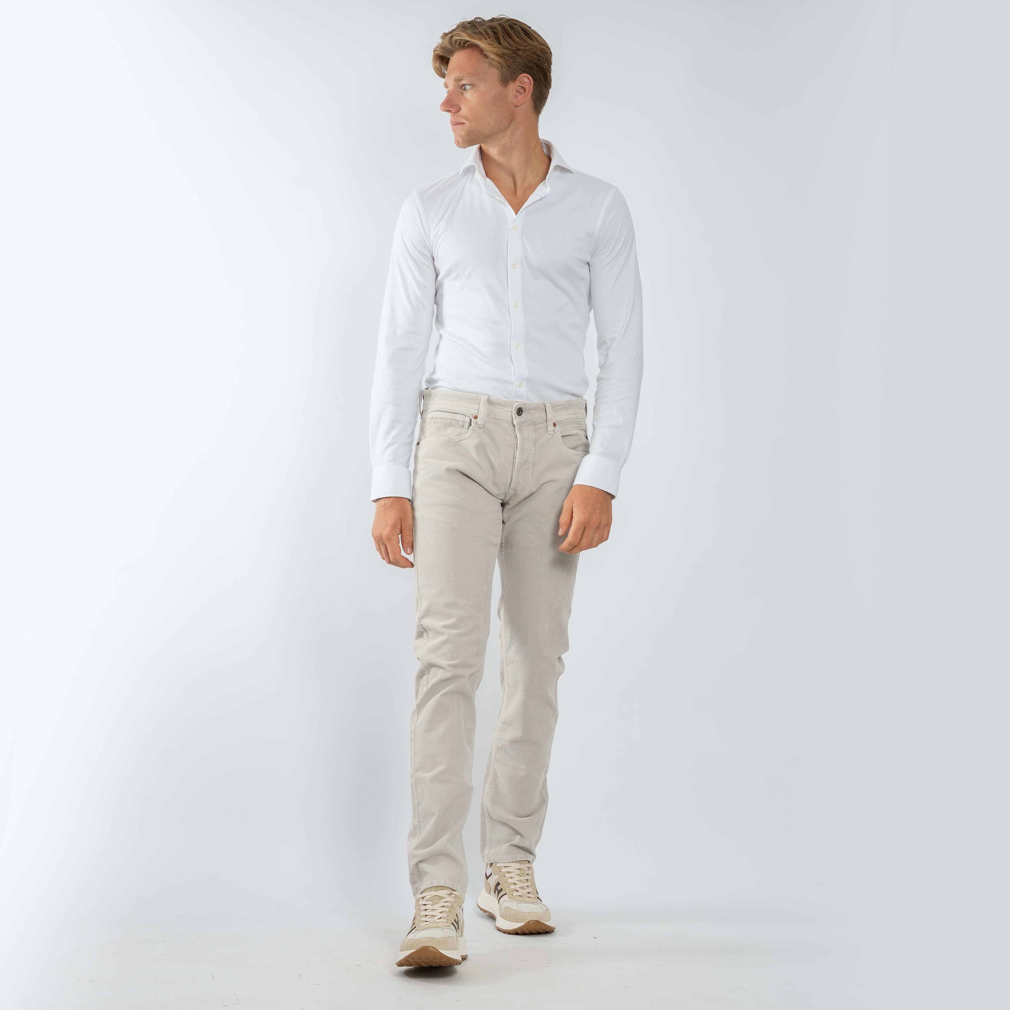 Replay Broek Grijs | Corduroy Straight Fit