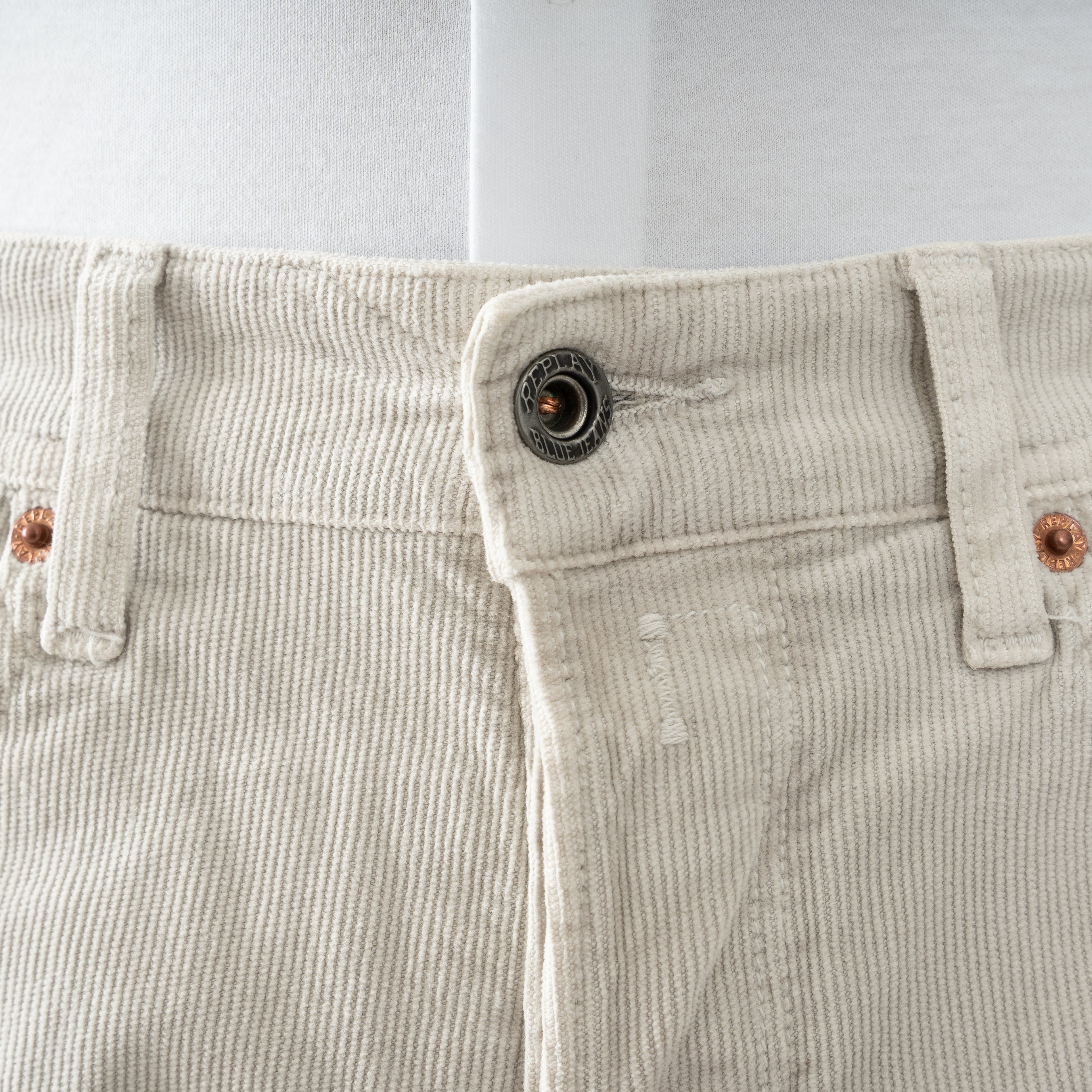 Replay Broek Grijs | Corduroy Straight Fit