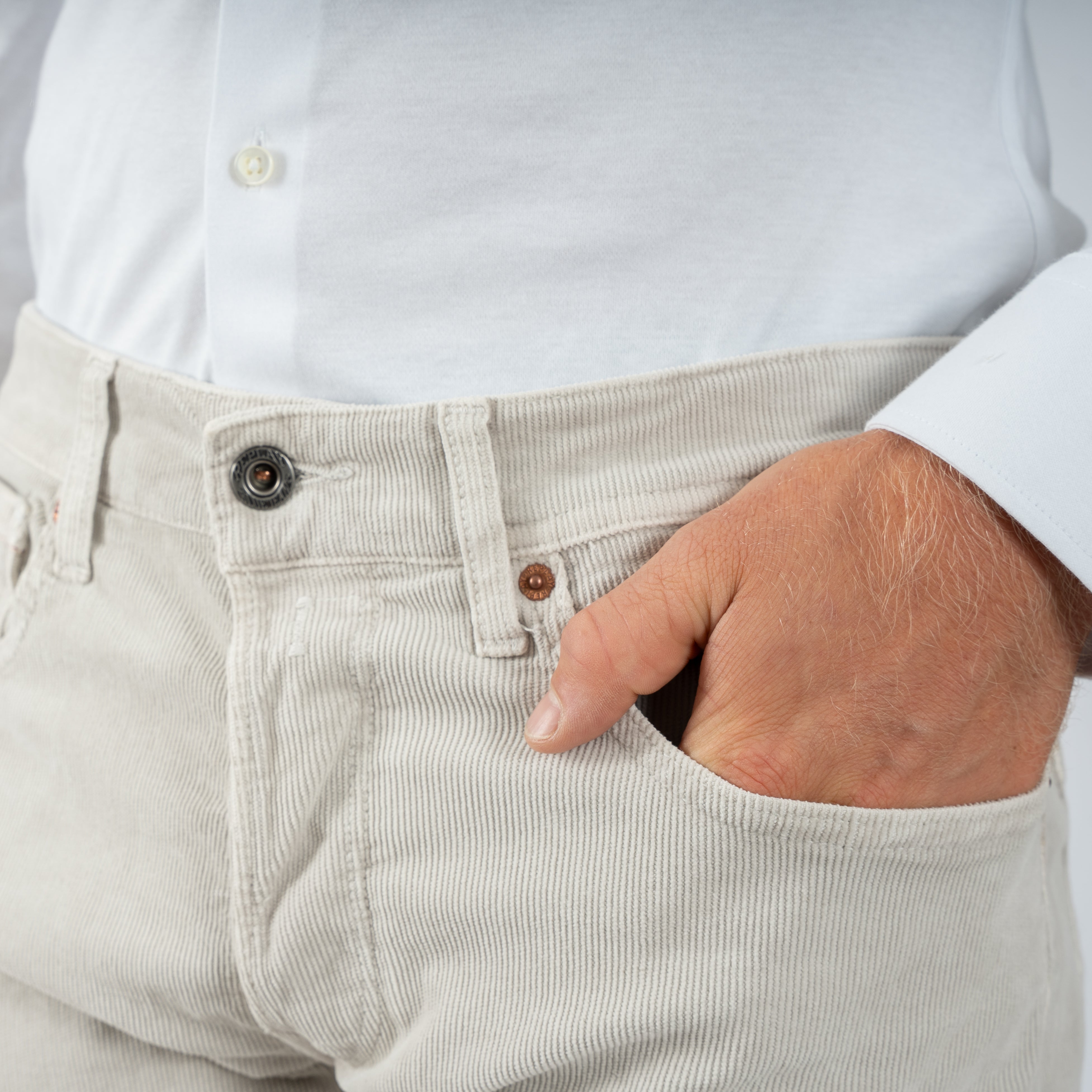 Replay Broek Grijs | Corduroy Straight Fit