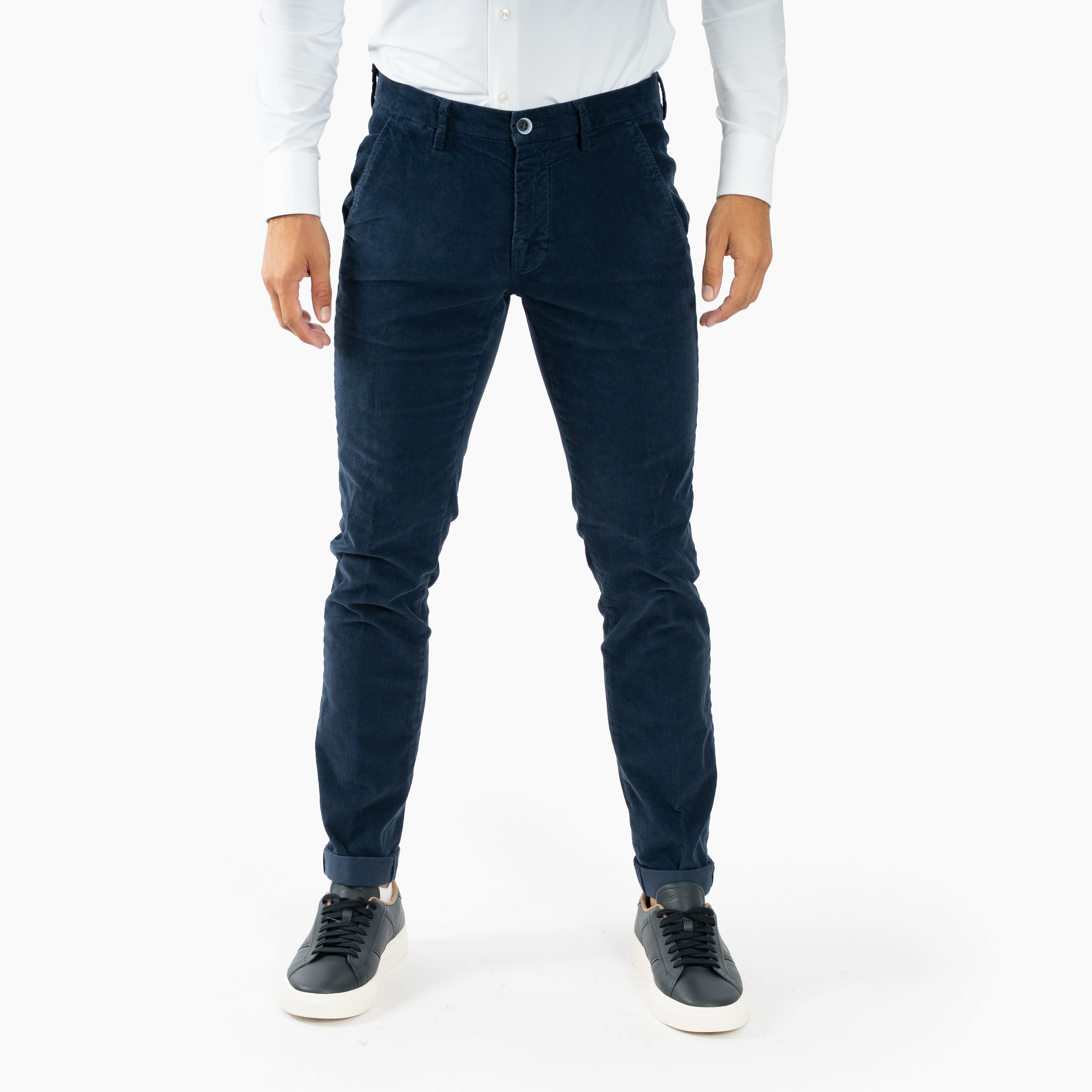 Mason's Chino Corduroy Donkerblauw | Torino