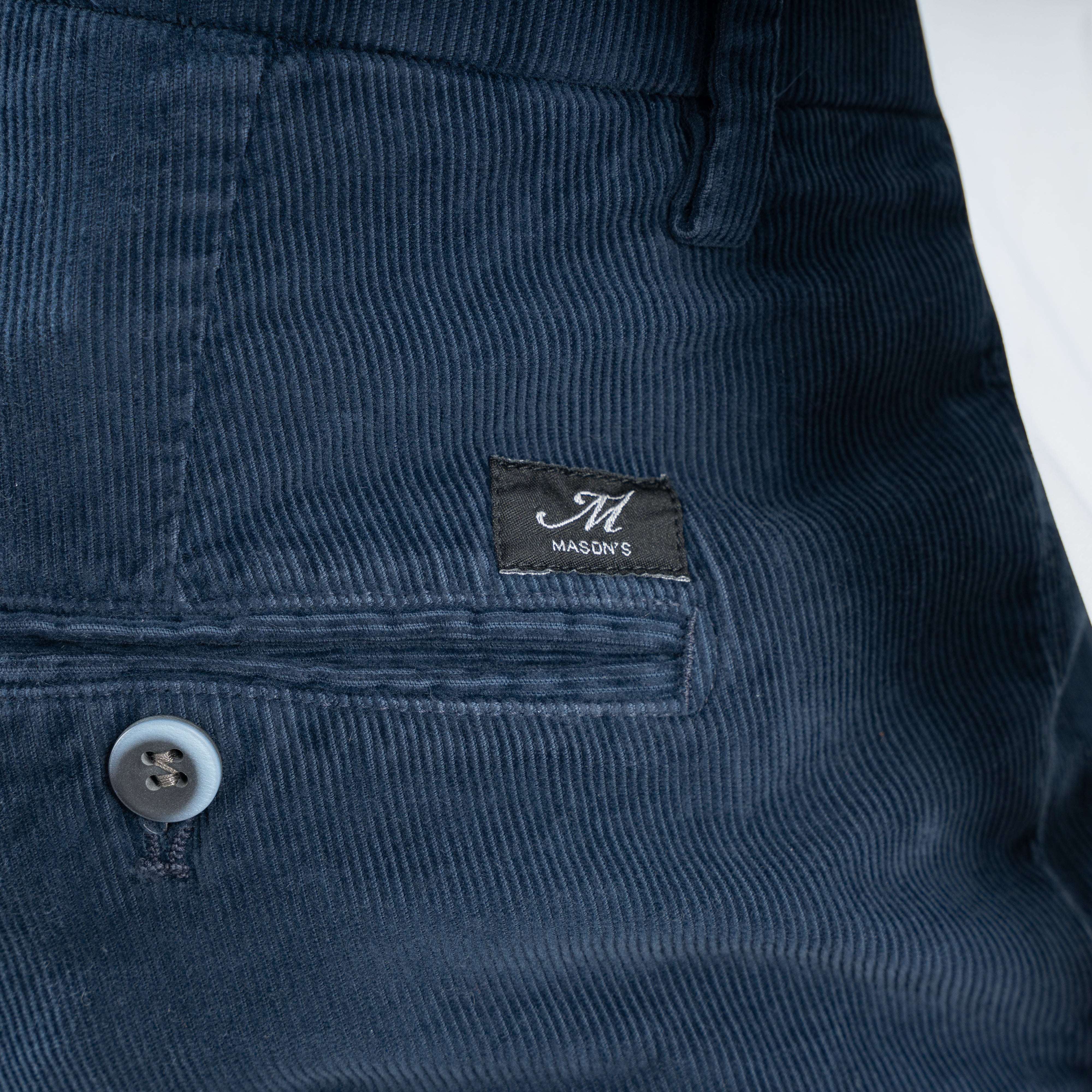 Mason's Chino Corduroy Donkerblauw | Torino