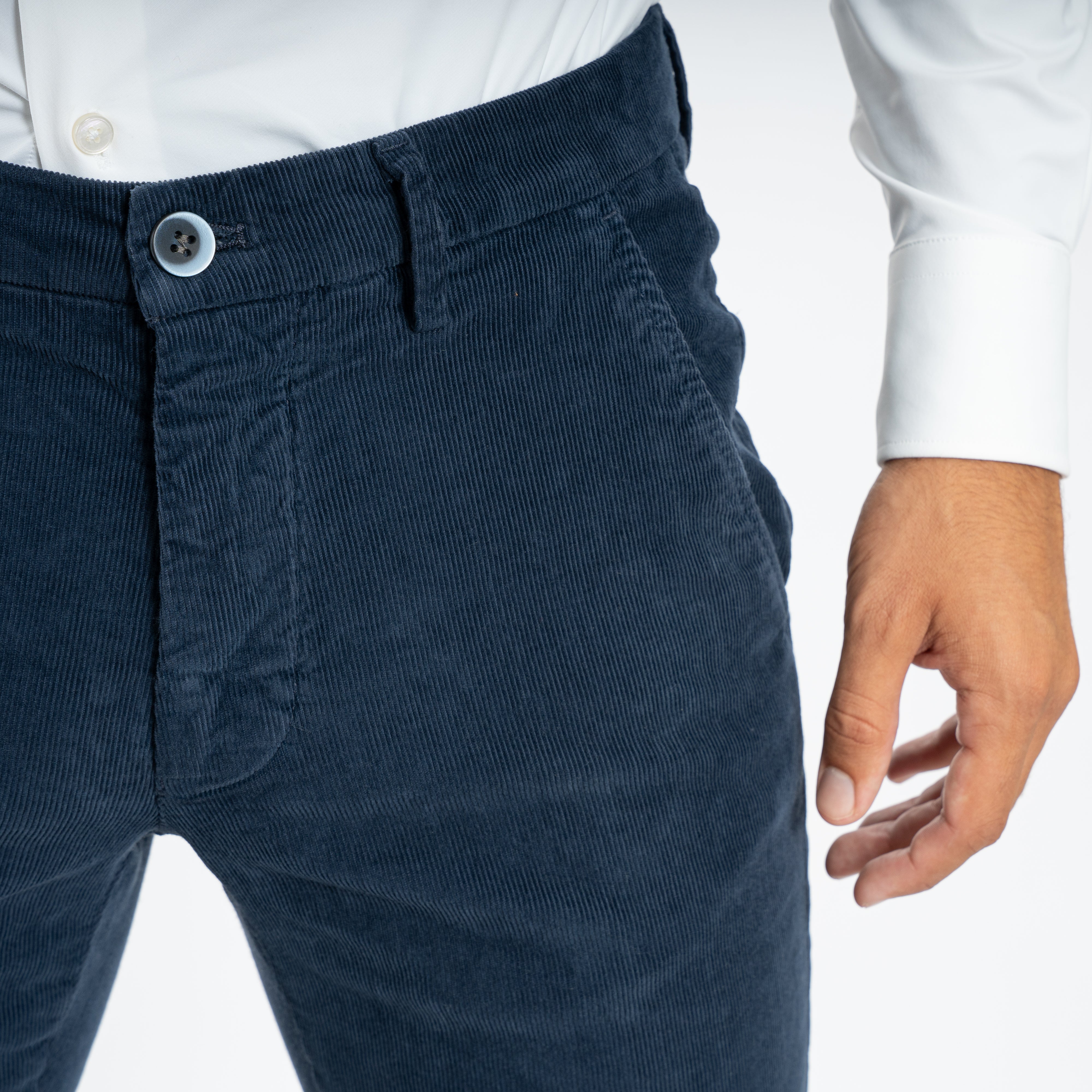 Mason's Chino Corduroy Donkerblauw | Torino