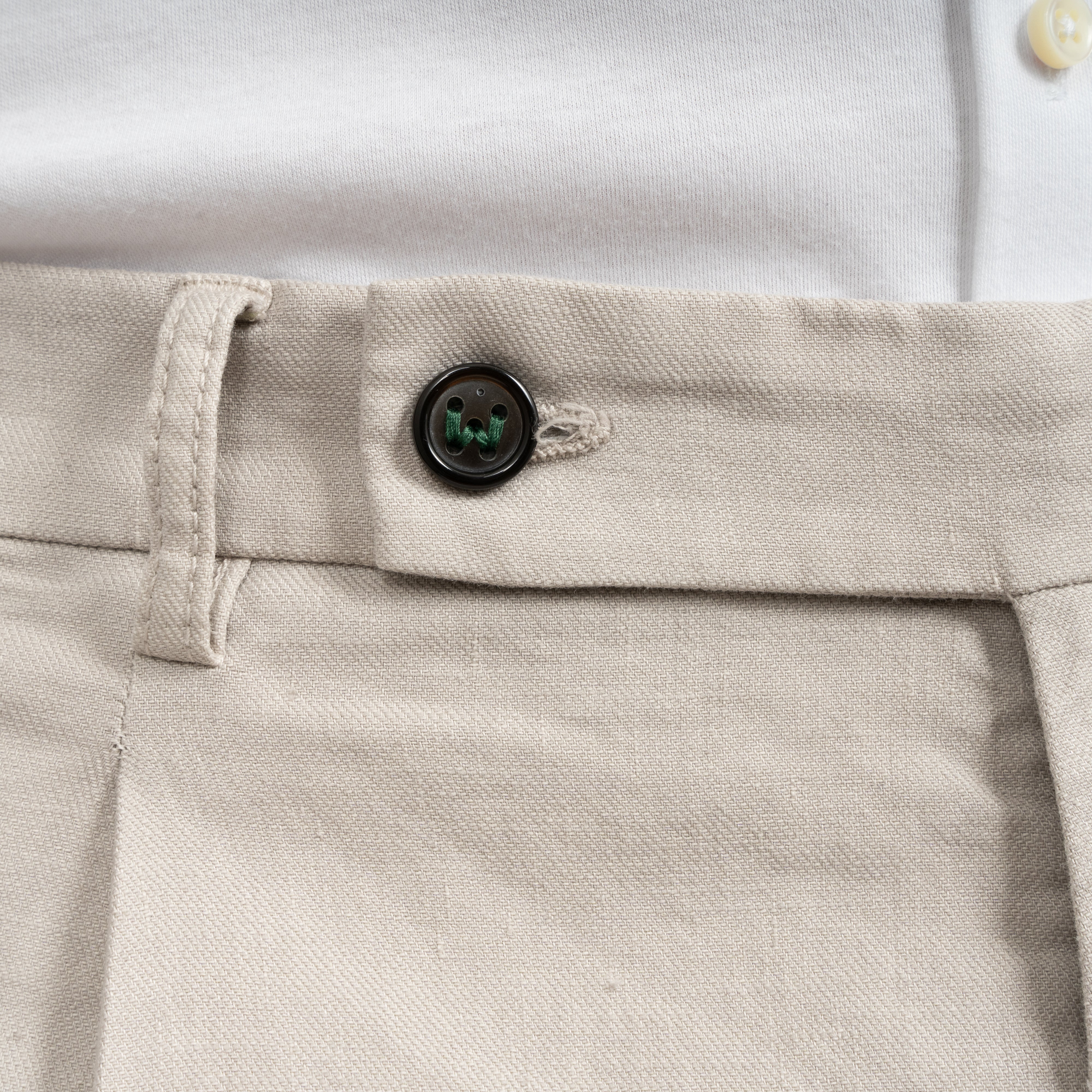 Berwich Chino met bandplooi Lichtgrijs | Retrolong
