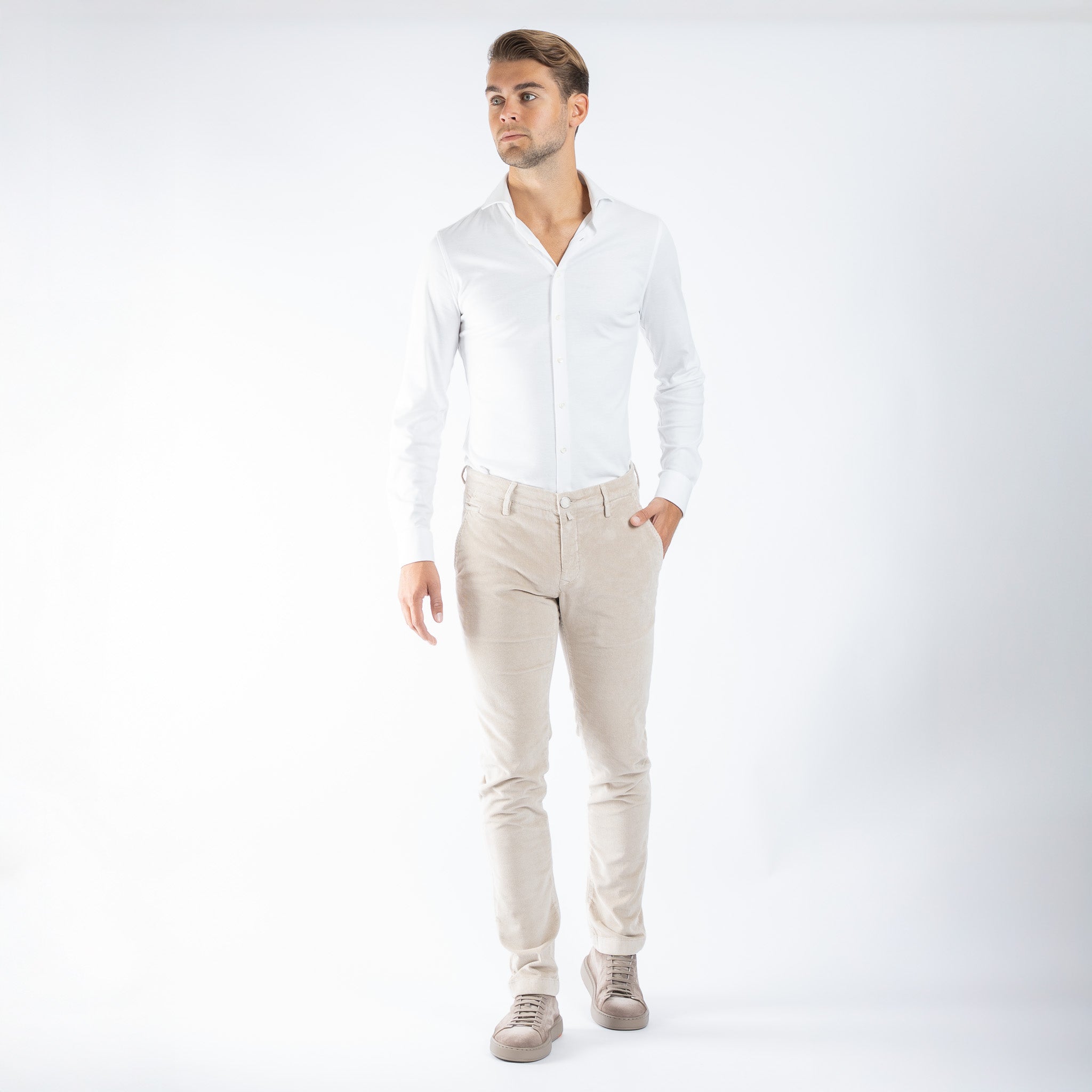 Jacob Cohen Chino Corduroy Beige | Bobby