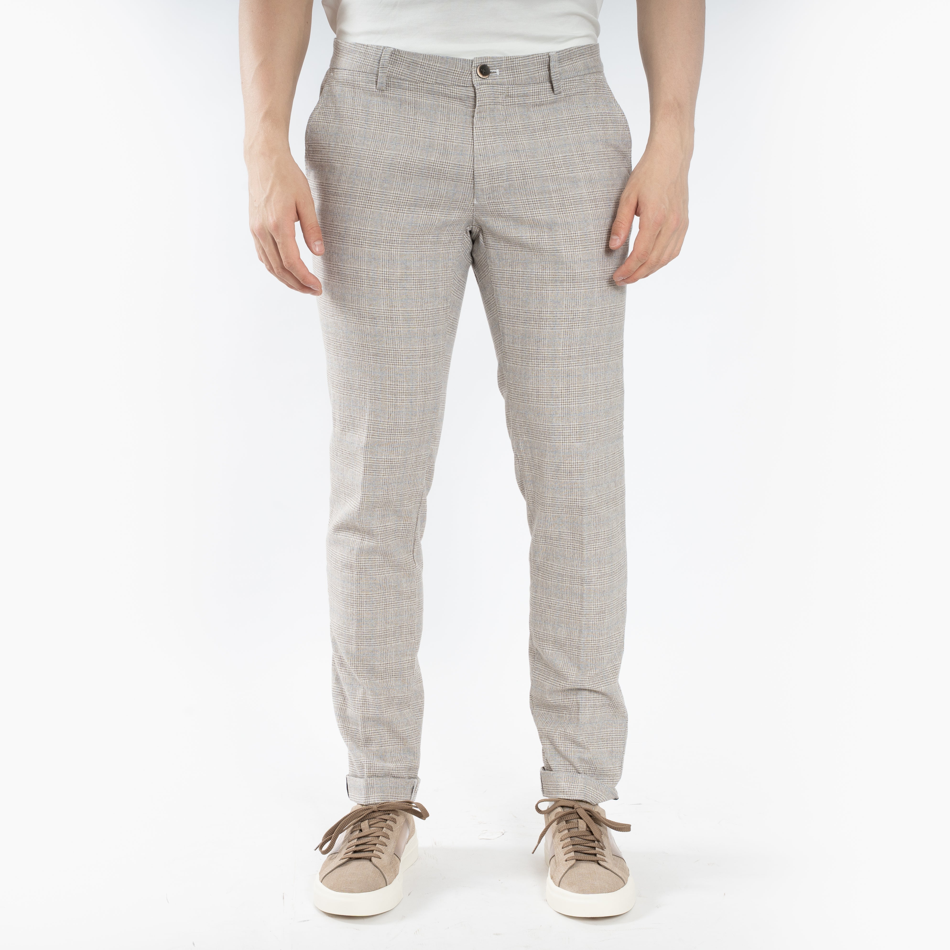 Mason's Chino Grijs/Beige Ruit | Milano