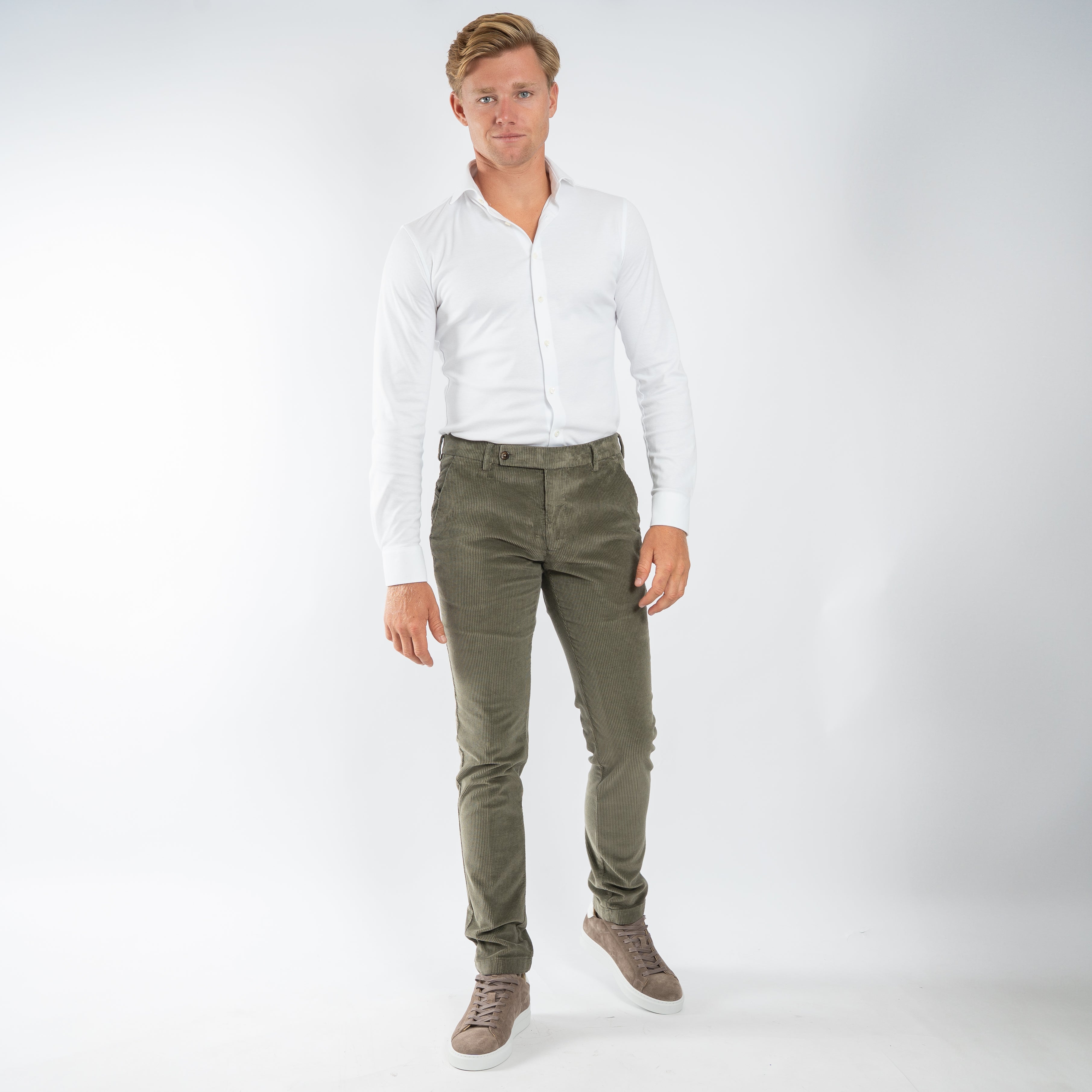 Berwich Chino Corduroy Groen | Morello