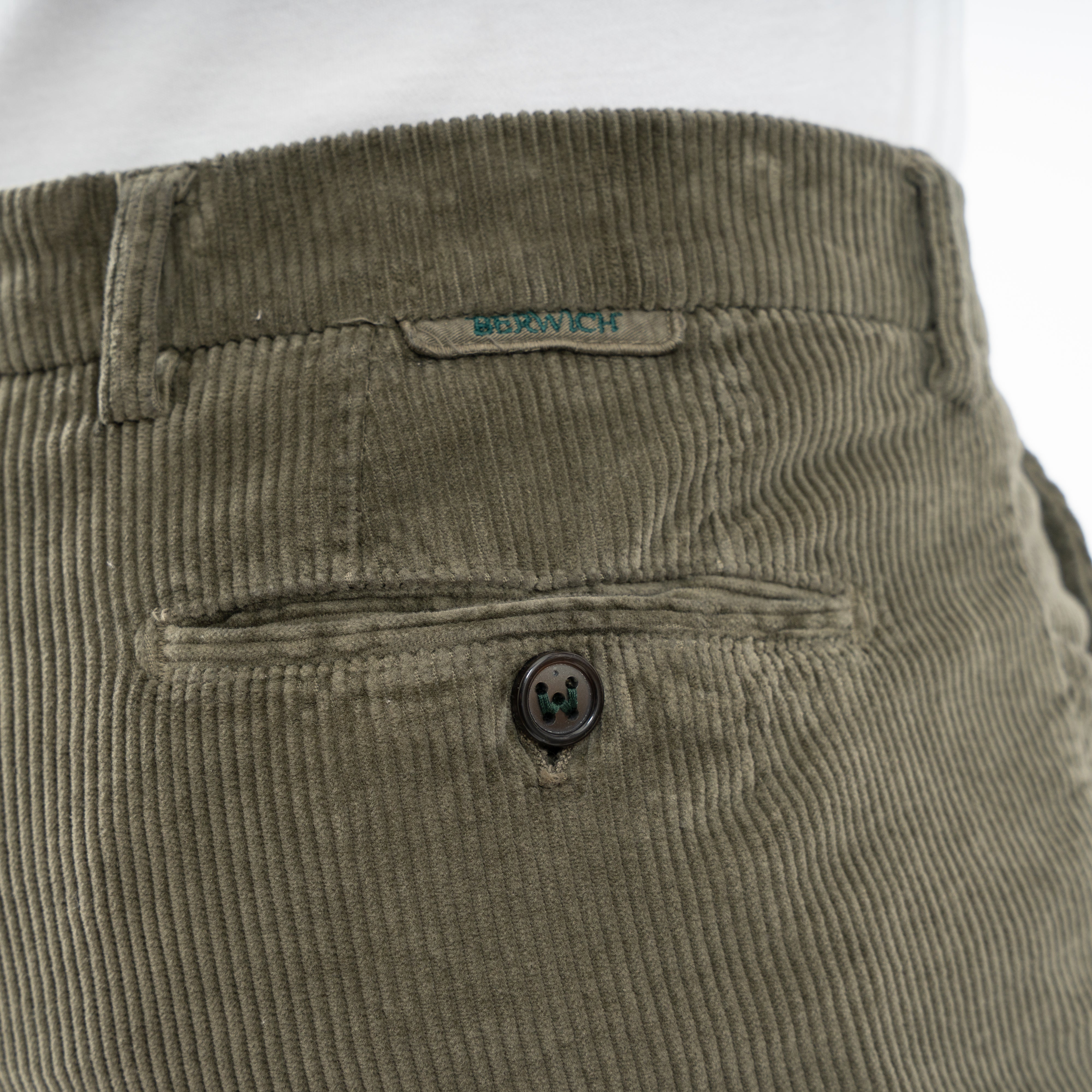 Berwich Chino Corduroy Groen | Morello