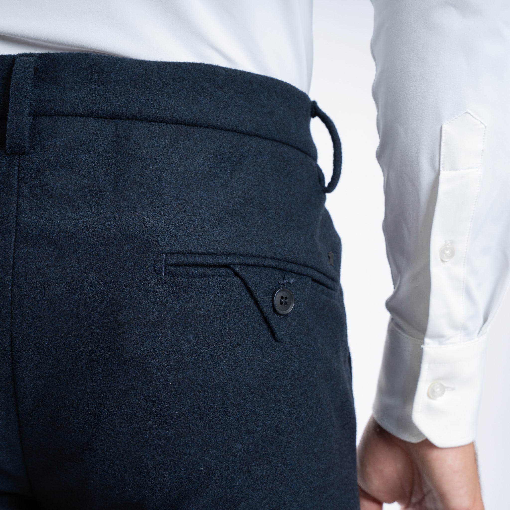 Mason's Chino Flannel Blauw | Torino