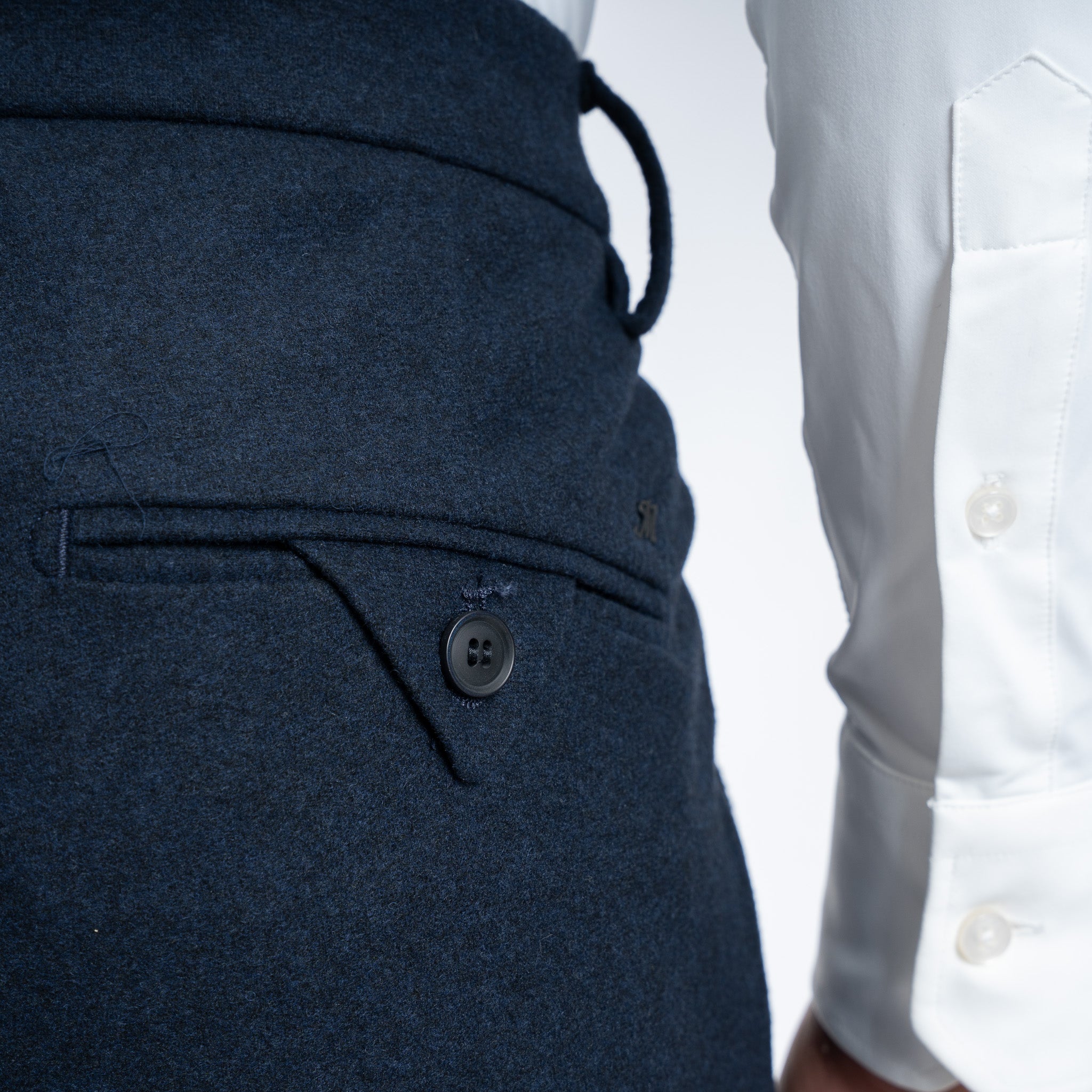 Mason's Chino Flannel Blauw | Torino