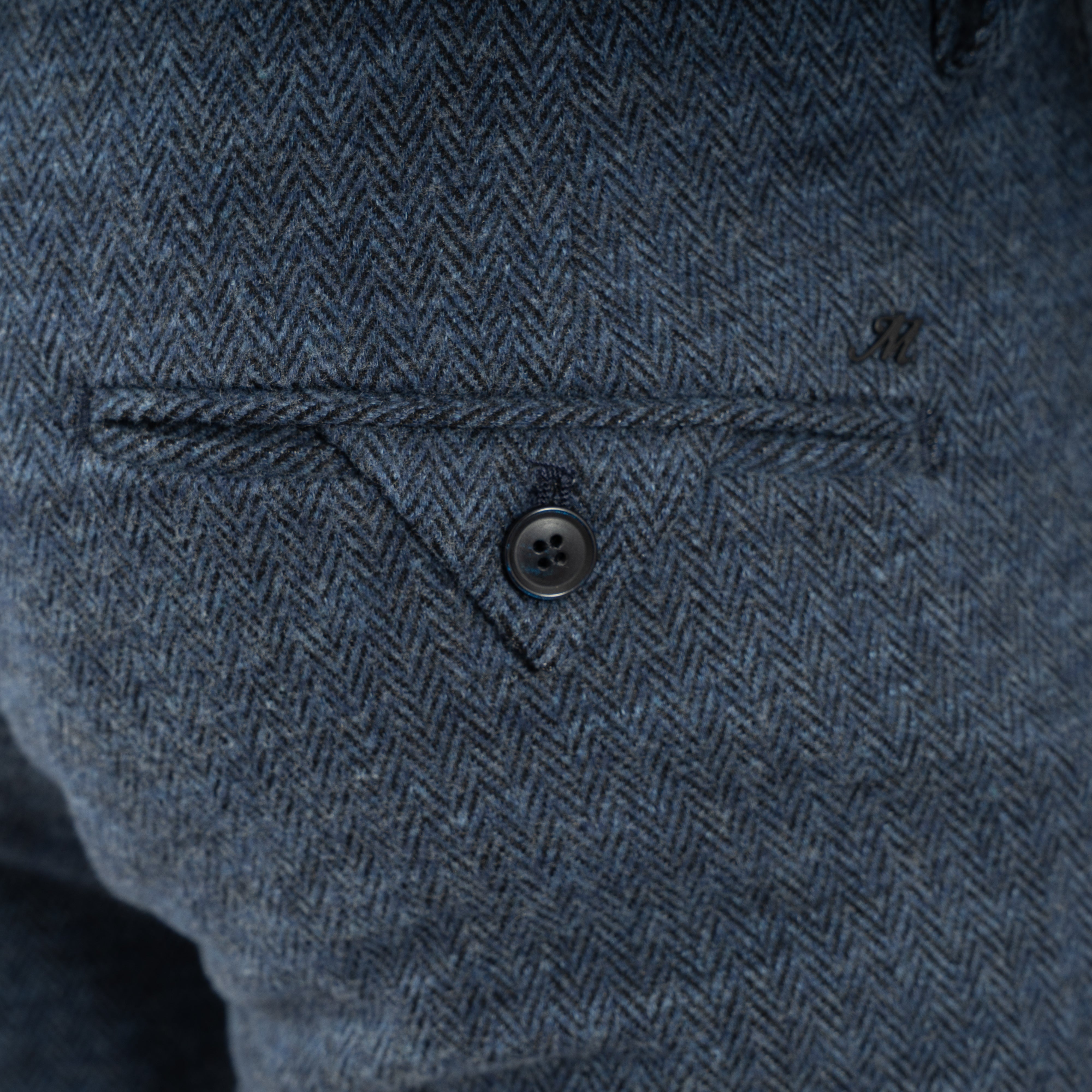 Mason's Chino Donkerblauw Visgraat | Torino