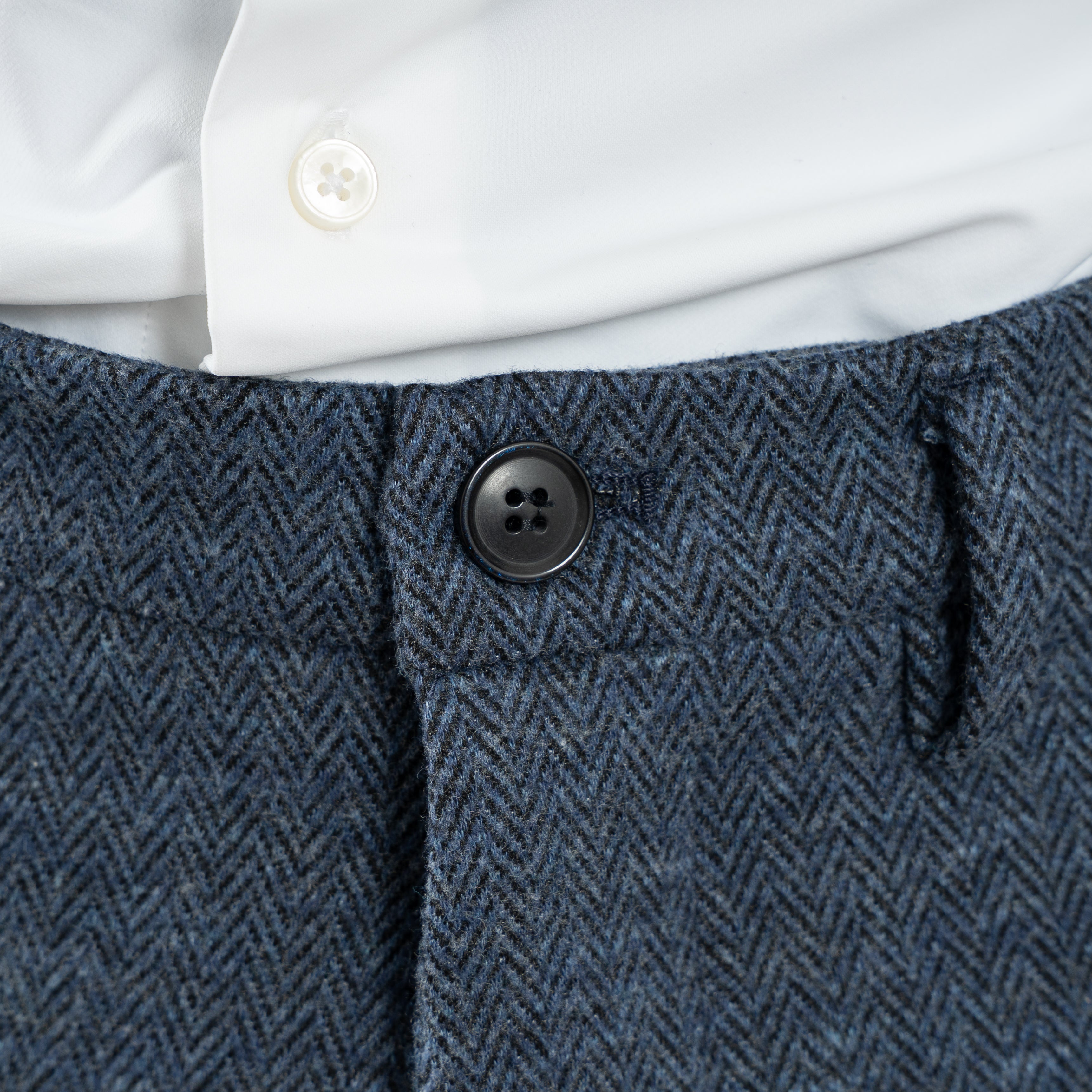 Mason's Chino Donkerblauw Visgraat | Torino