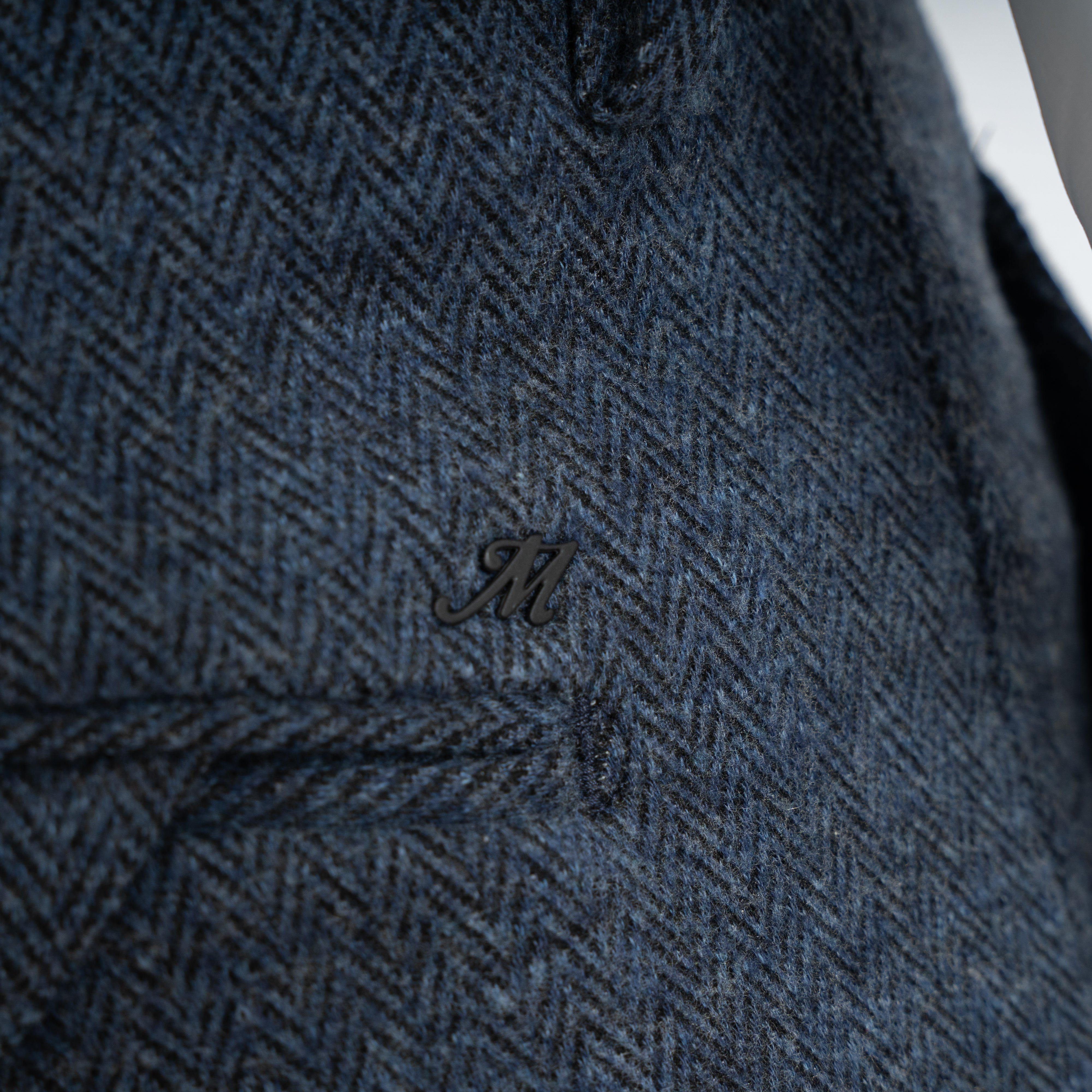 Mason's Chino Donkerblauw Visgraat | Torino