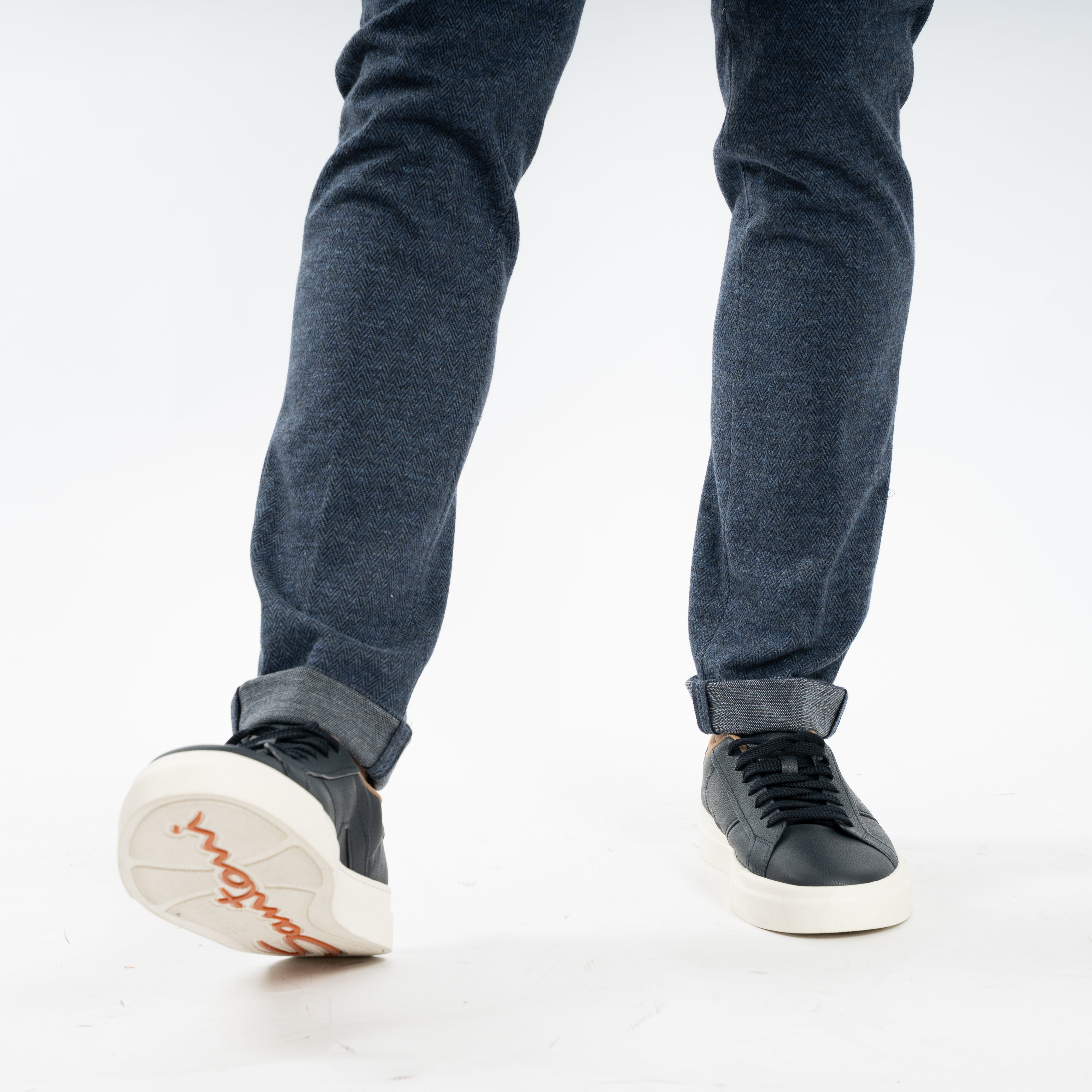 Mason's Chino Donkerblauw Visgraat | Torino