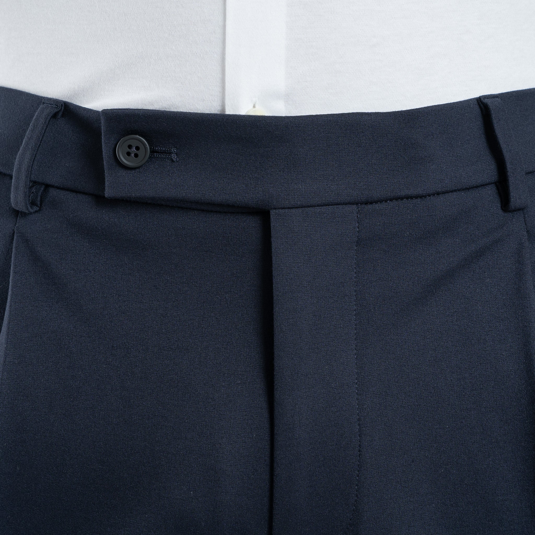 Berwich Chino met Bandplooi Blauw | Retro