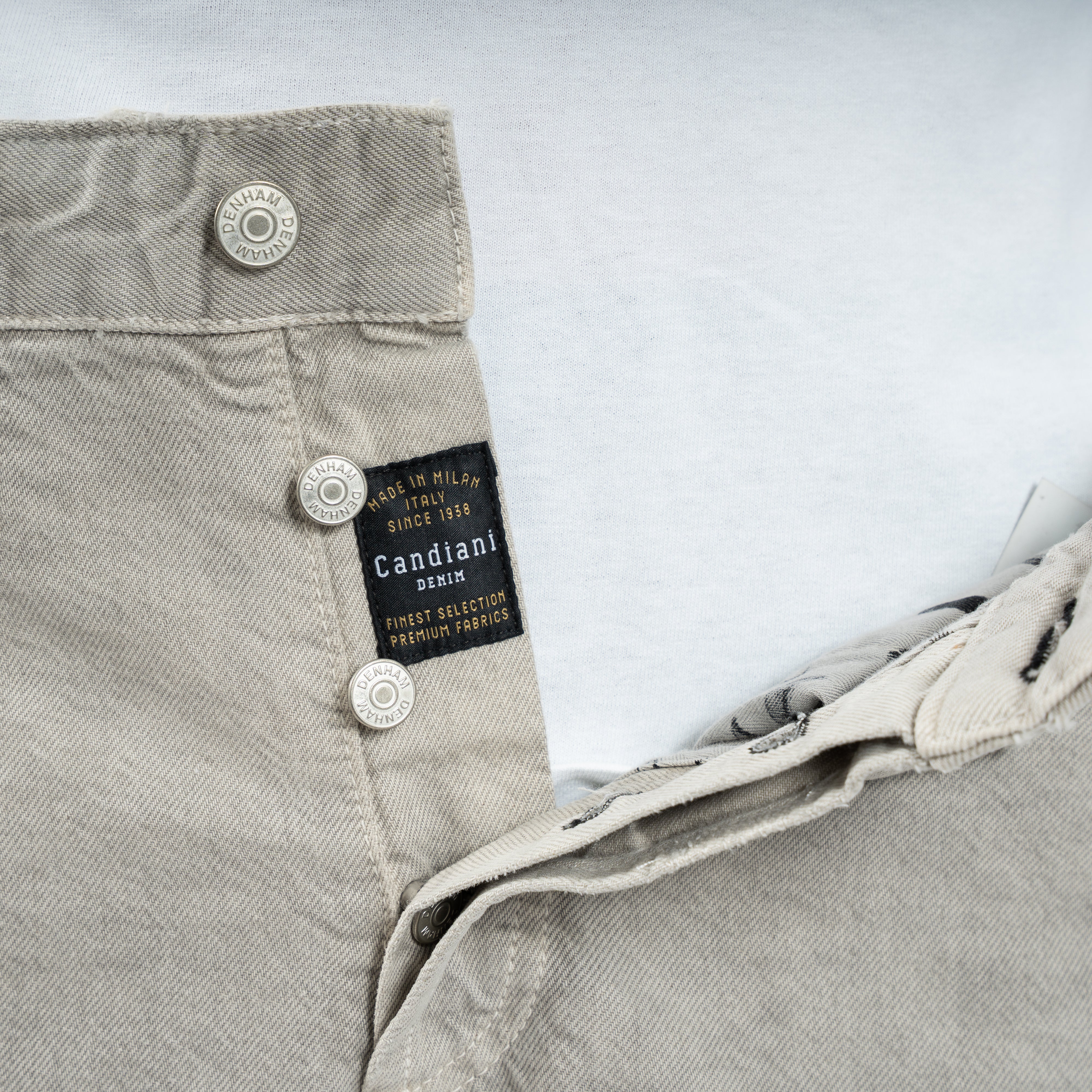 Denham Jeans Lichtgrijs | Rag Tapered Fit