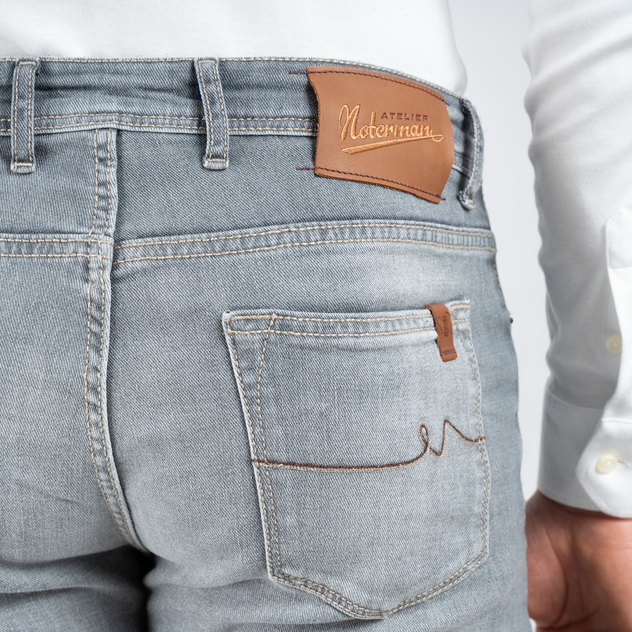 Atelier Noterman Jeans Lichtgrijs | Slim Fit