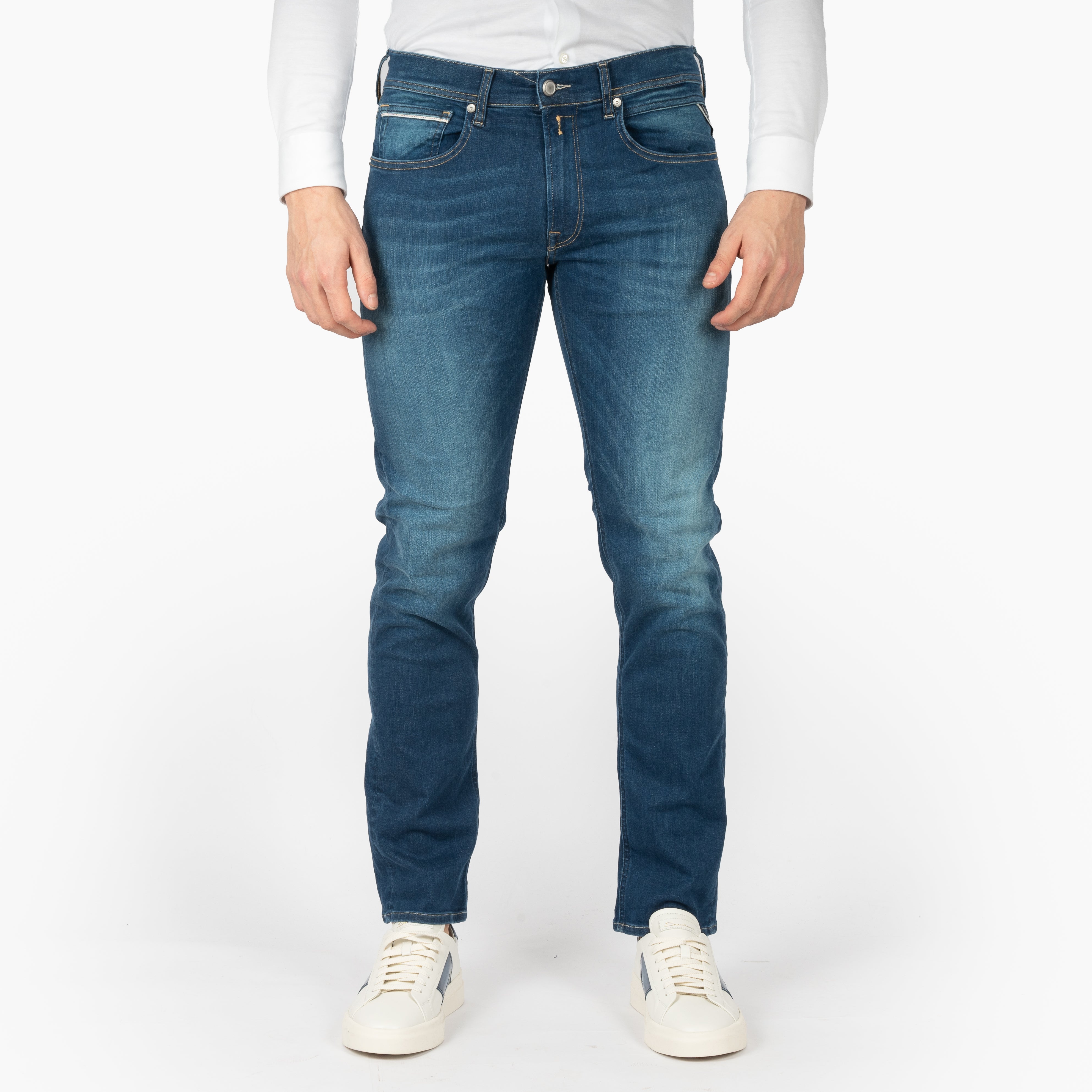 Replay Jeans Donkerblauw | Grover Straight Fit