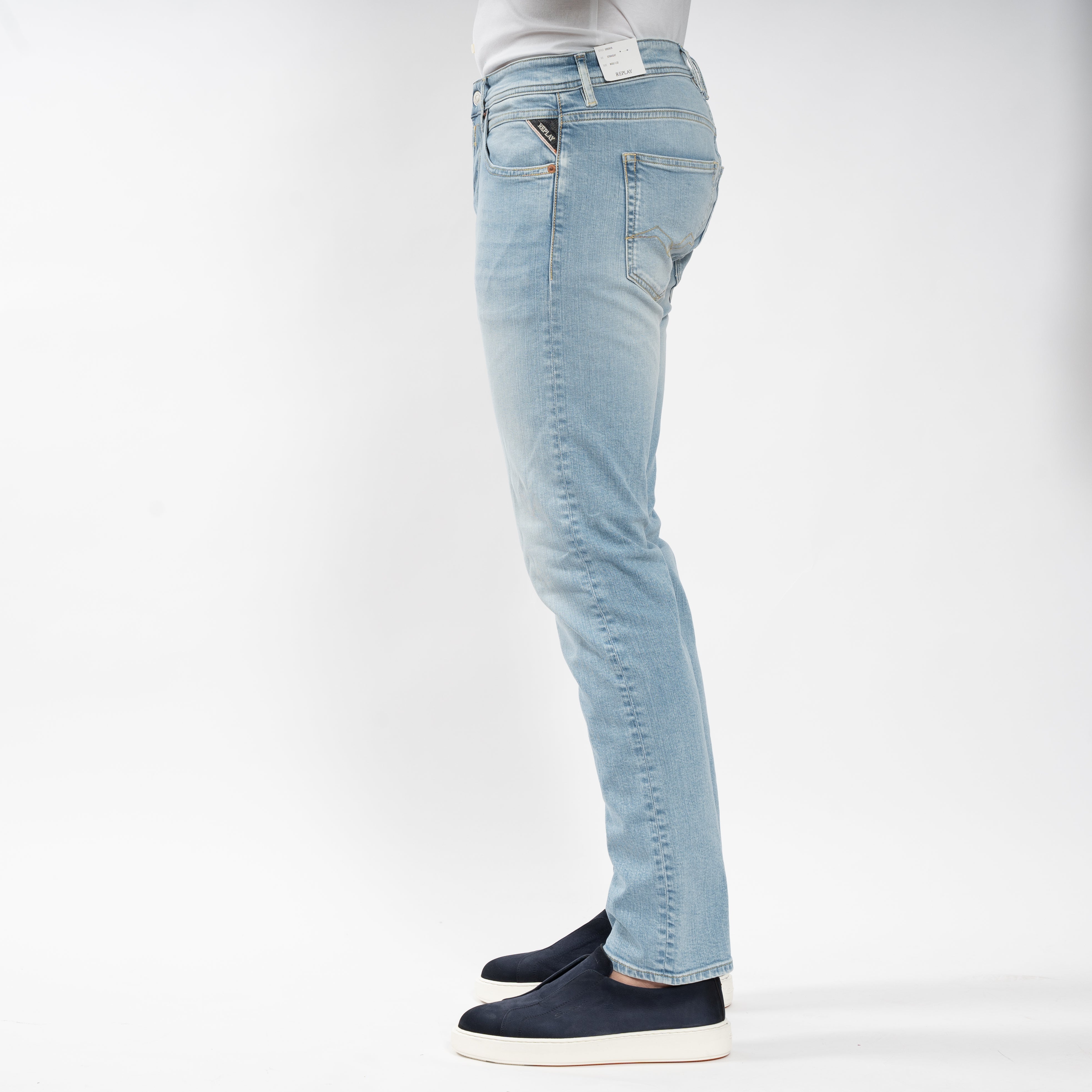 Replay Jeans Lichtblauw | Grover Straight Fit