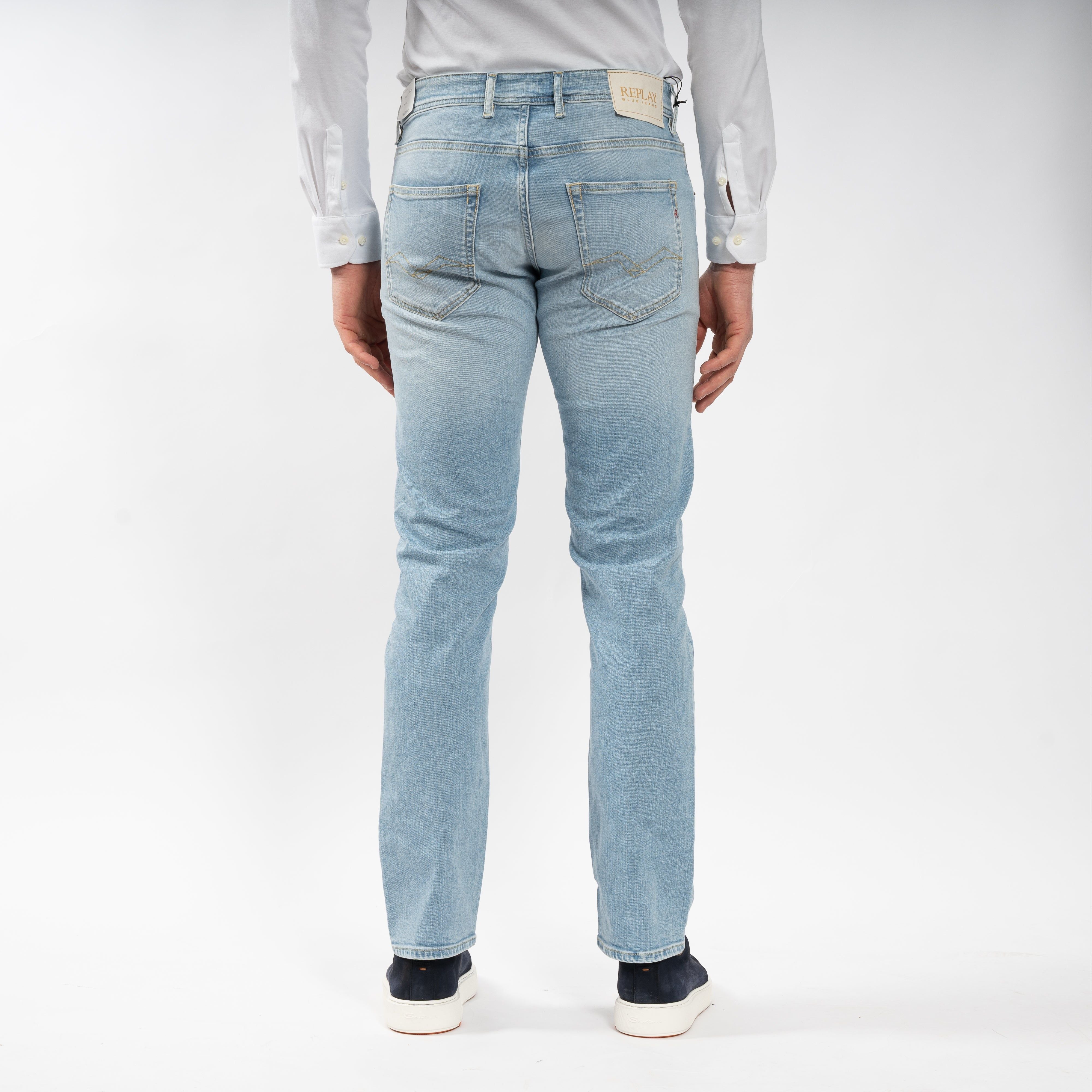 Replay Jeans Lichtblauw | Grover Straight Fit